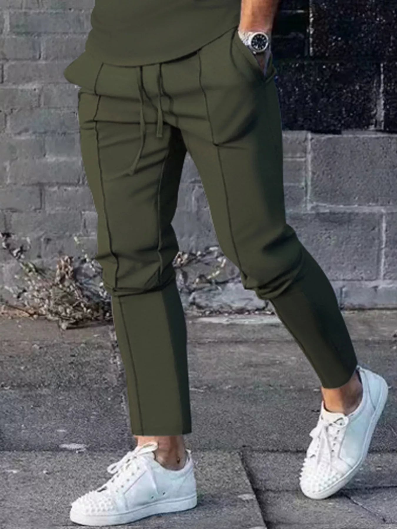 Men's Full Size Casual Drawstring Pants Plus Size designed for comfort and style at Lookzlike