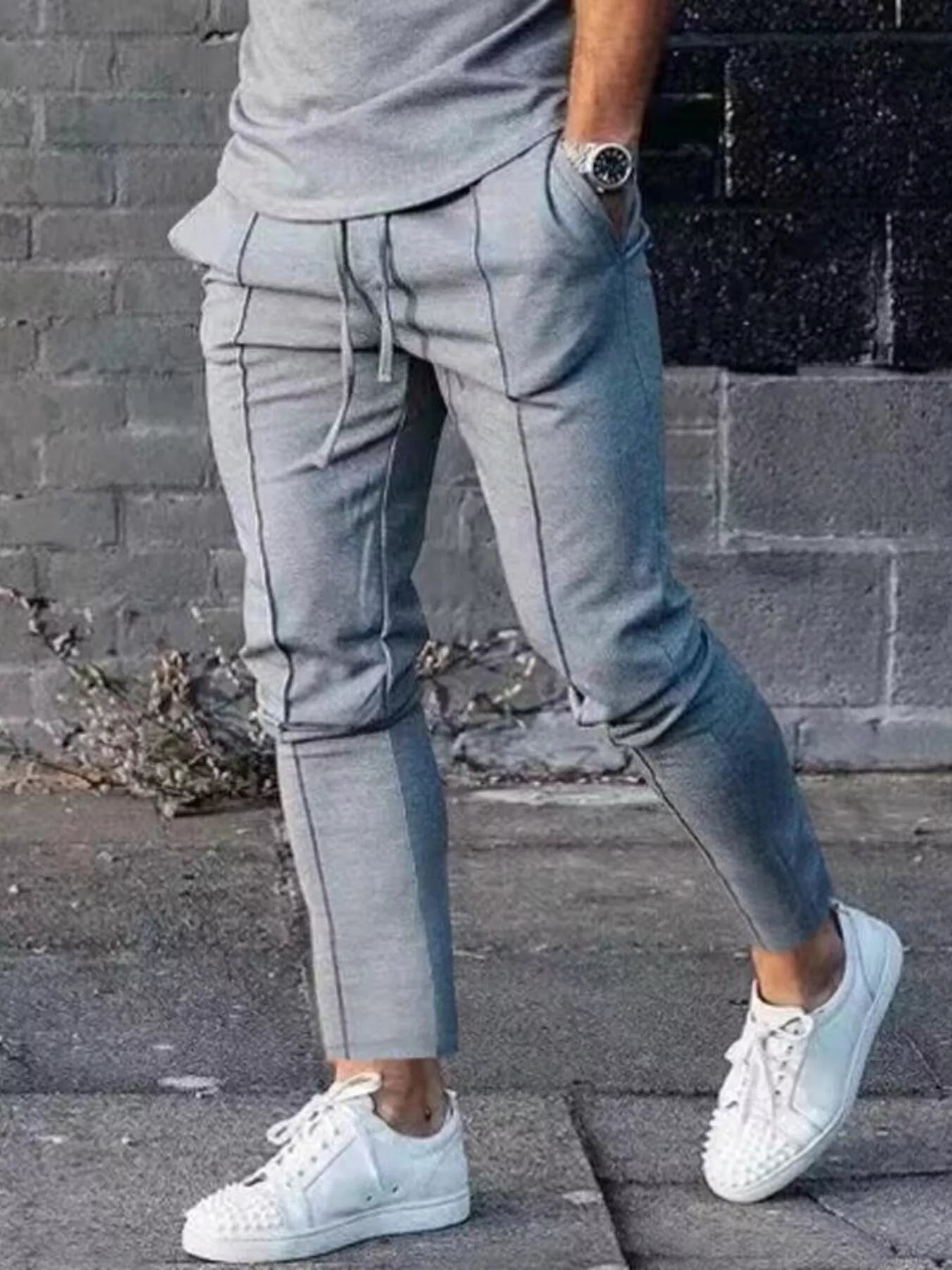 Men's Full Size Casual Drawstring Pants Plus Size designed for comfort and style at Lookzlike