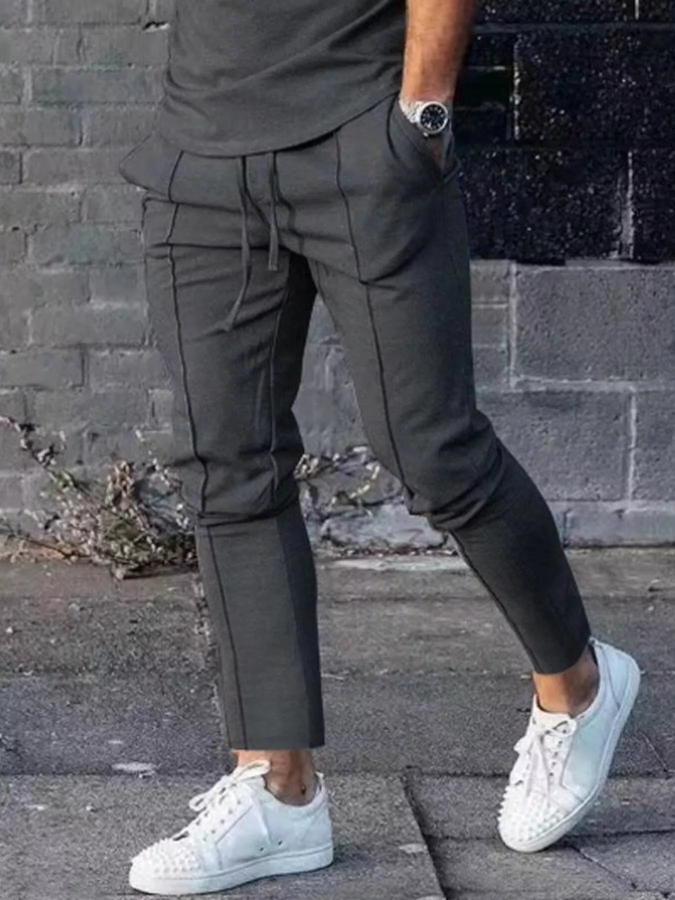 Men's Full Size Casual Drawstring Pants Plus Size designed for comfort and style at Lookzlike