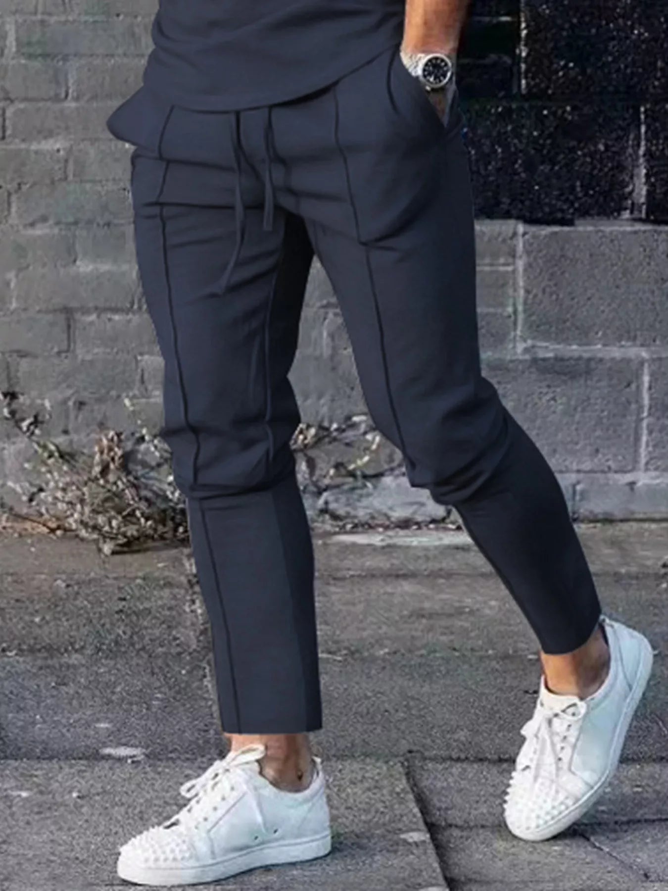 Men's Full Size Casual Drawstring Pants Plus Size designed for comfort and style at Lookzlike