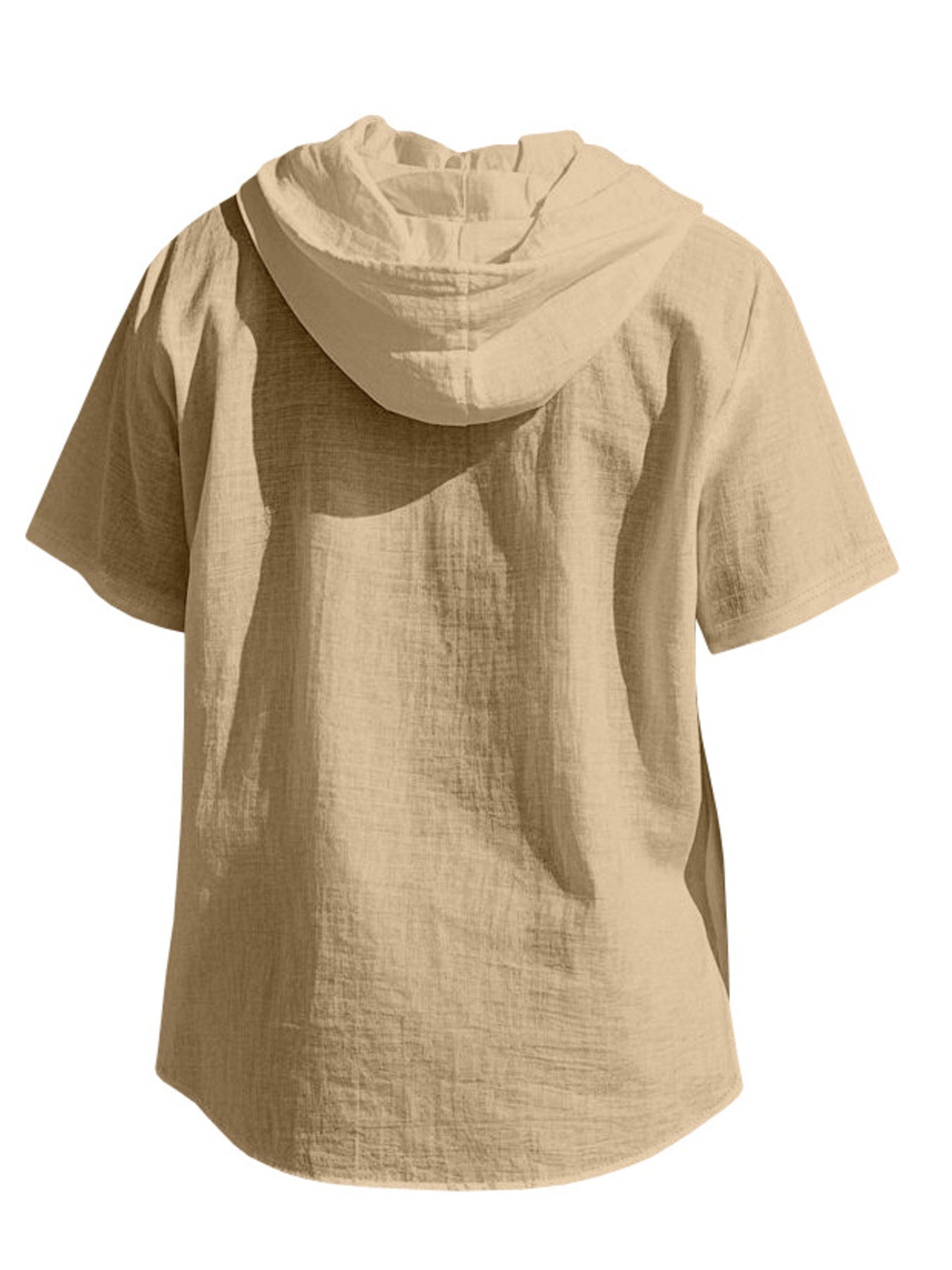 Men's Full Size Casual Hooded Short-Sleeve Shirt Plus Size designed for comfort and style at Lookzlike