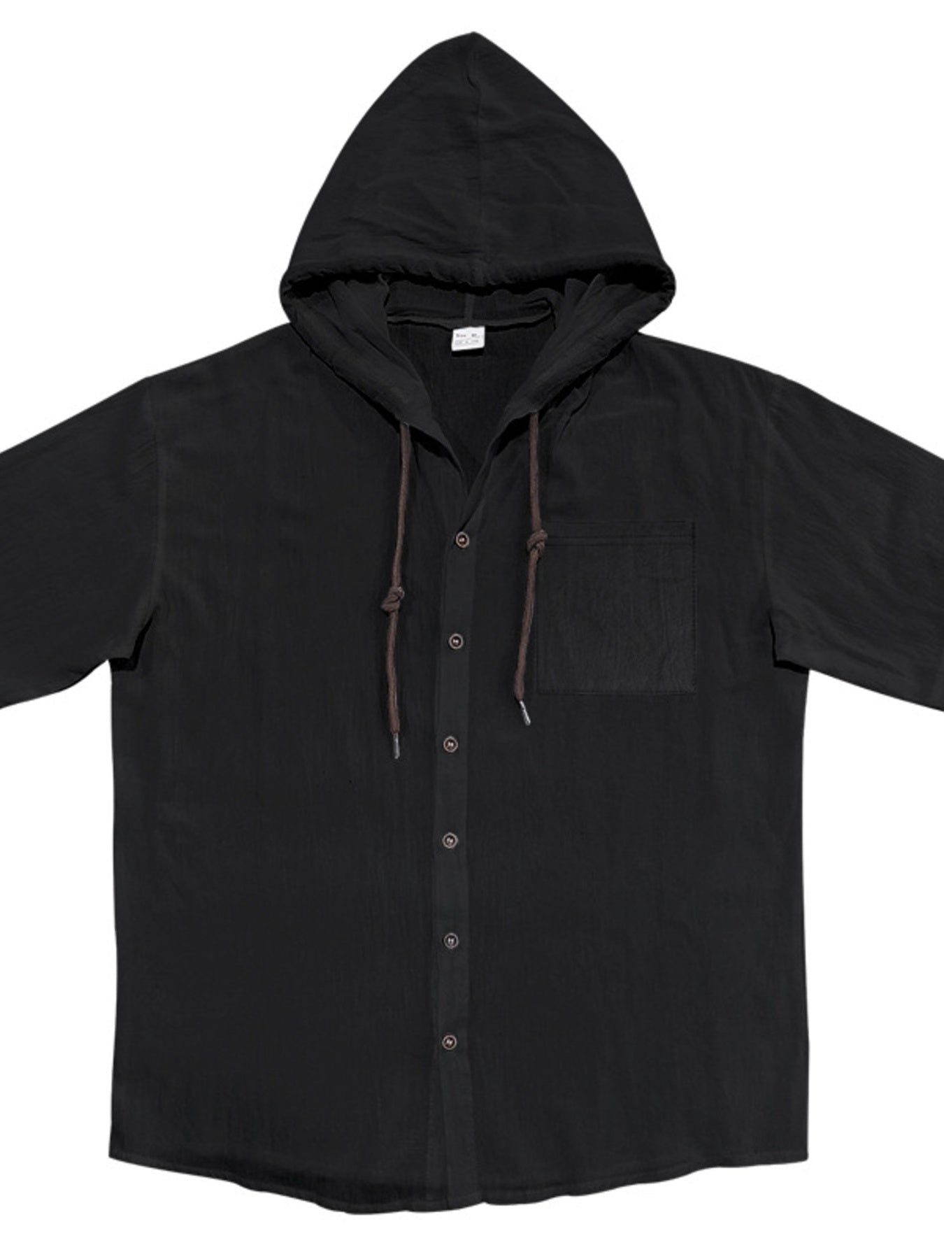 Men's Full Size Casual Hooded Short-Sleeve Shirt Plus Size designed for comfort and style at Lookzlike