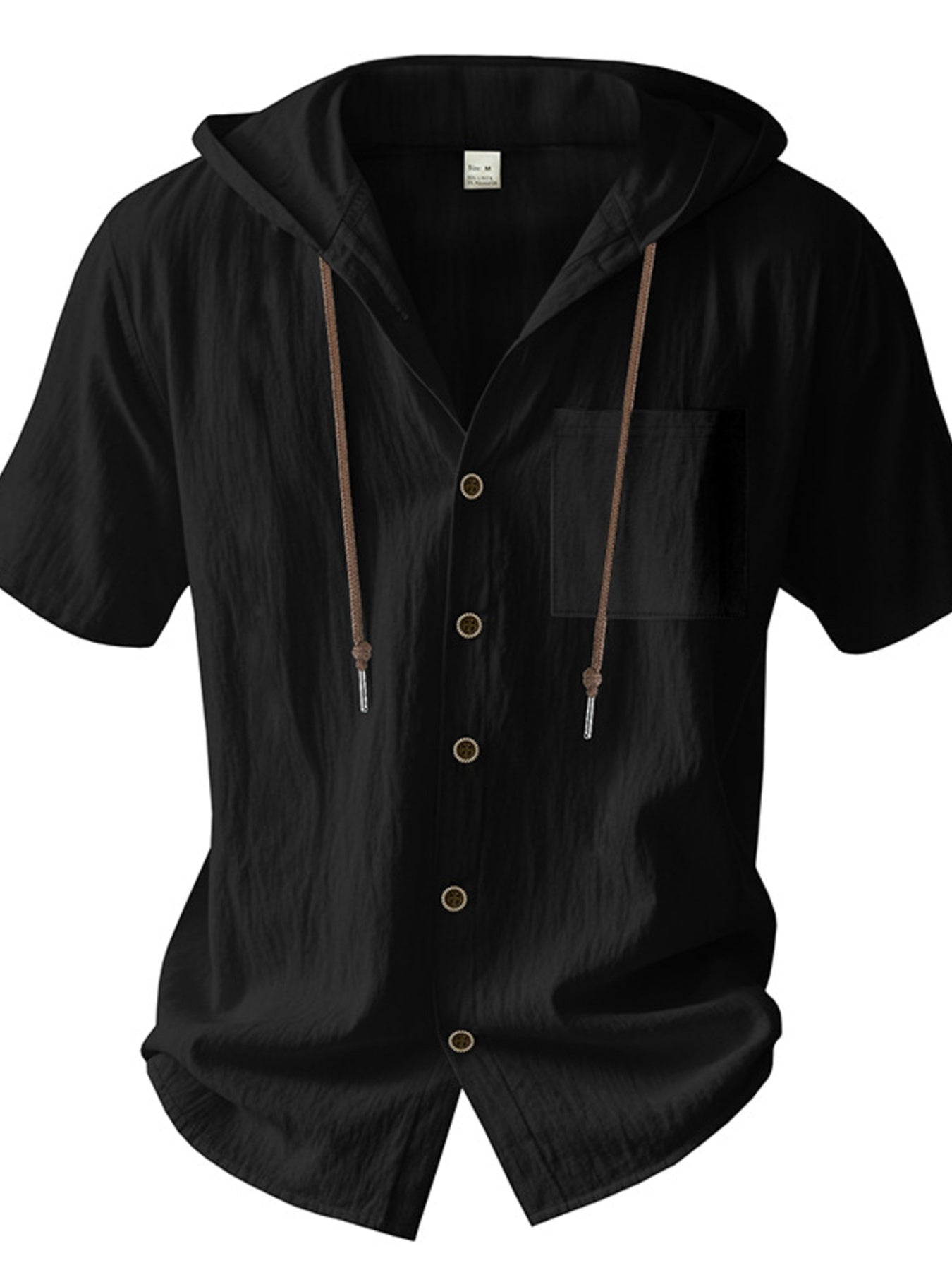Men's Full Size Casual Hooded Short-Sleeve Shirt Plus Size designed for comfort and style at Lookzlike
