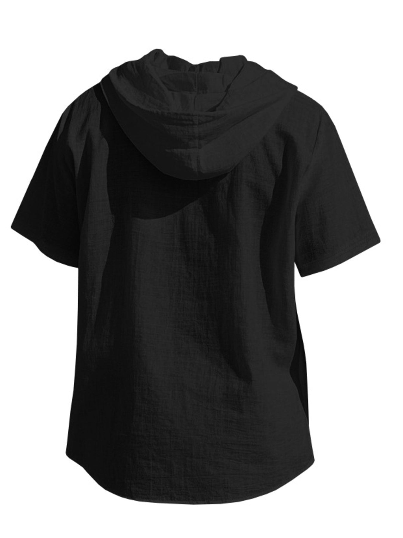 Men's Full Size Casual Hooded Short-Sleeve Shirt Plus Size designed for comfort and style at Lookzlike