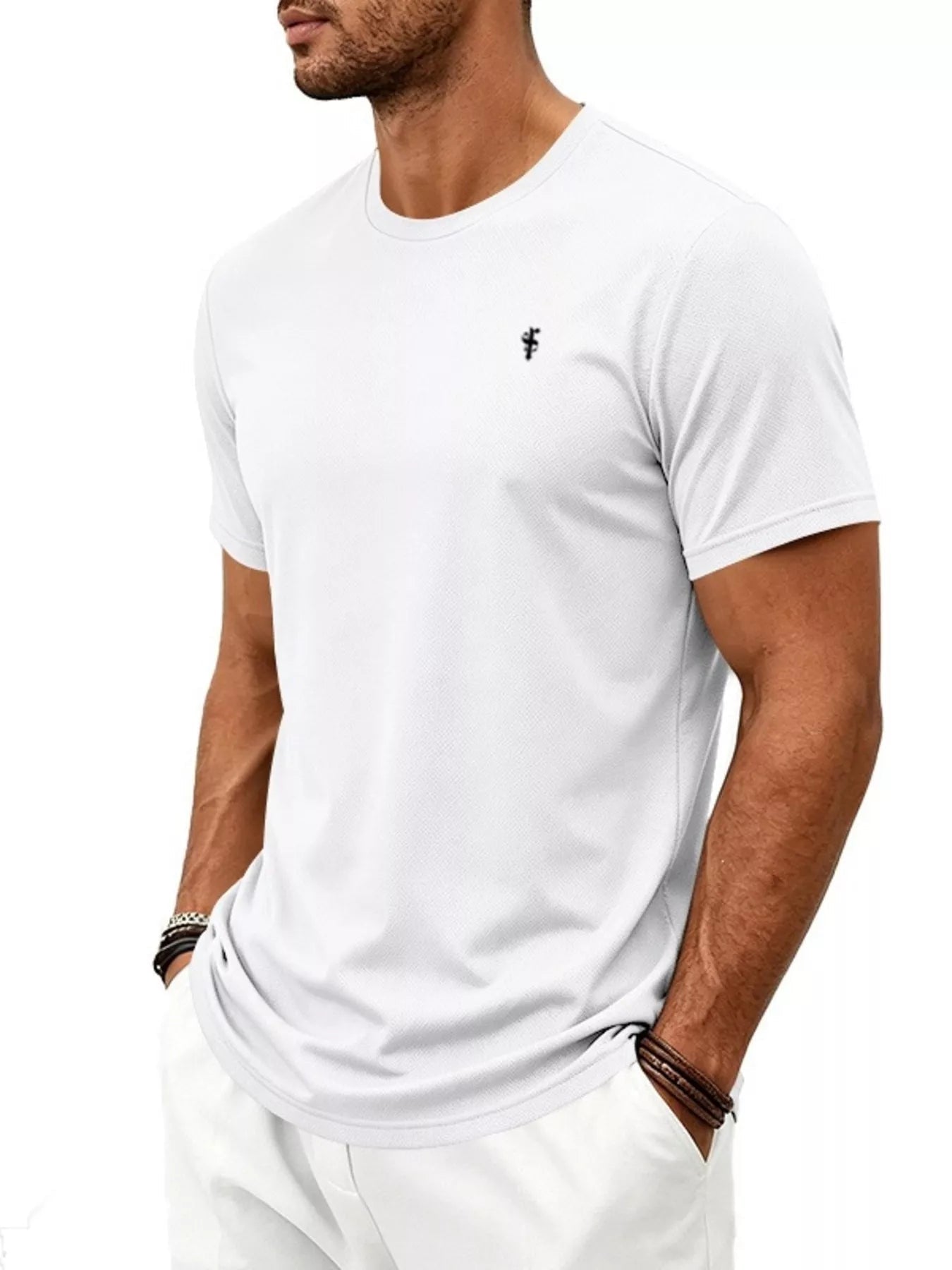 Men's Full Size Classic Fit Crew Neck T-Shirt Plus Size designed for comfort and style at Lookzlike