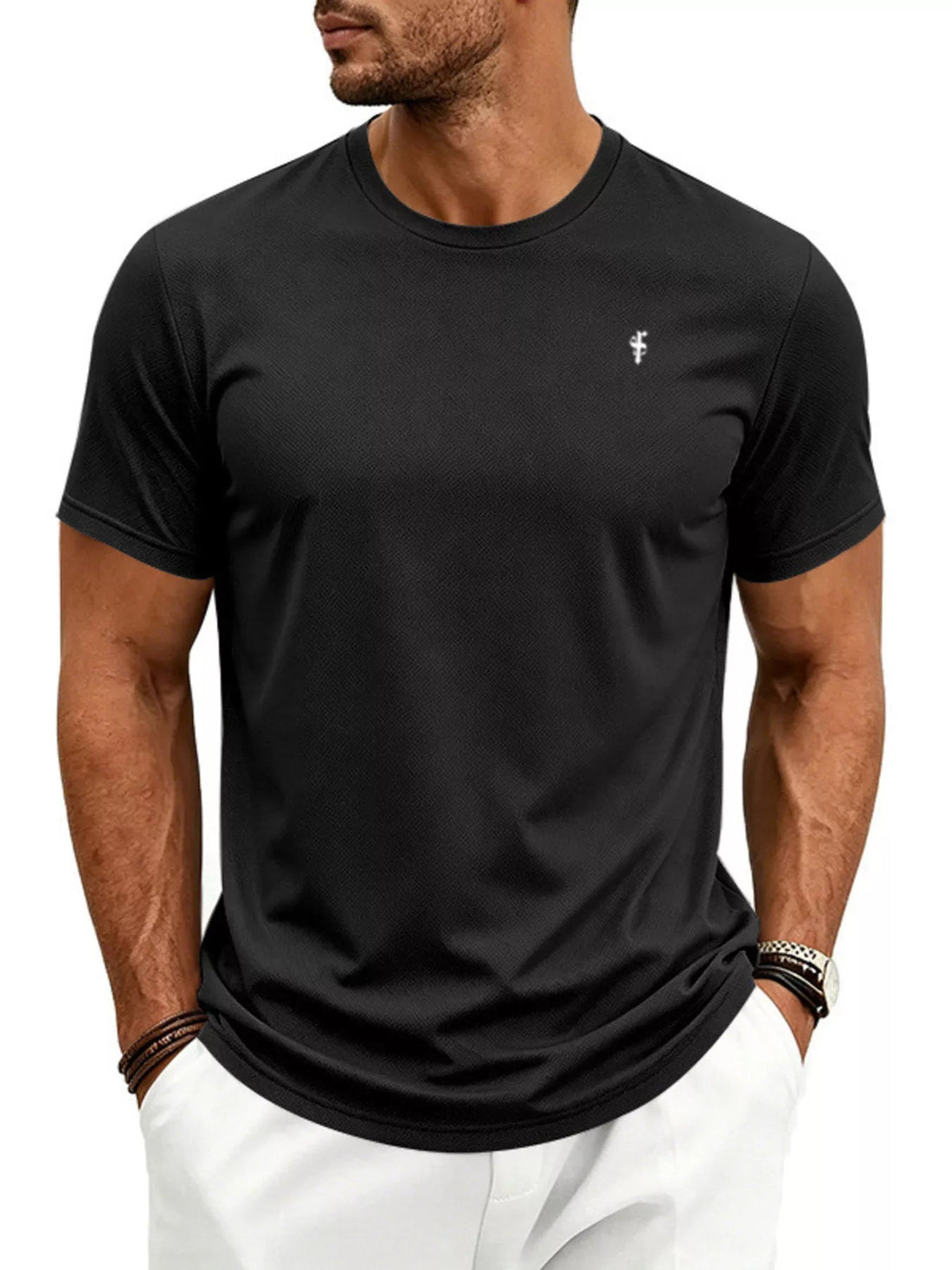 Men's Full Size Classic Fit Crew Neck T-Shirt Plus Size designed for comfort and style at Lookzlike