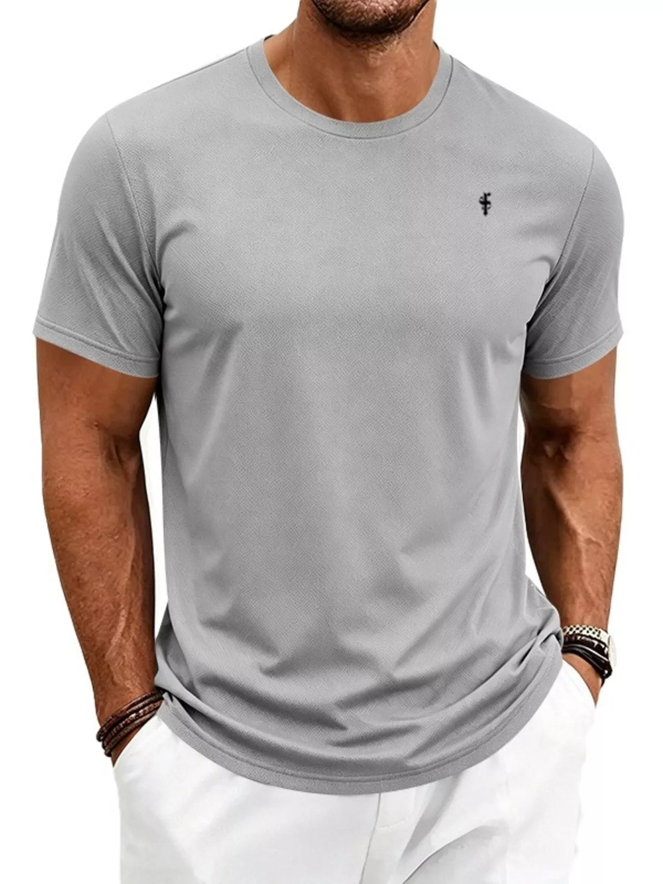 Men's Full Size Classic Fit Crew Neck T-Shirt Plus Size designed for comfort and style at Lookzlike