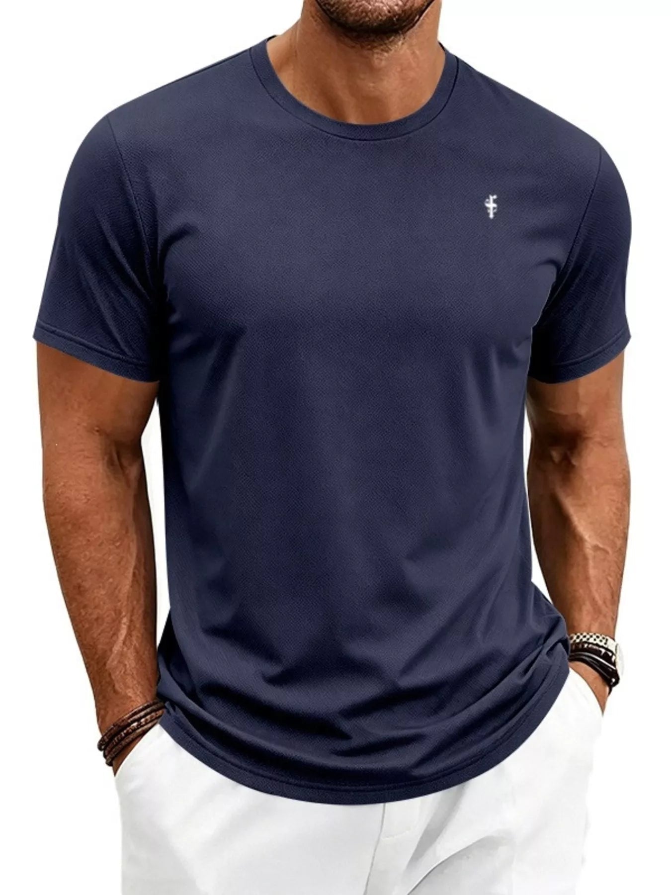 Men's Full Size Classic Fit Crew Neck T-Shirt Plus Size designed for comfort and style at Lookzlike
