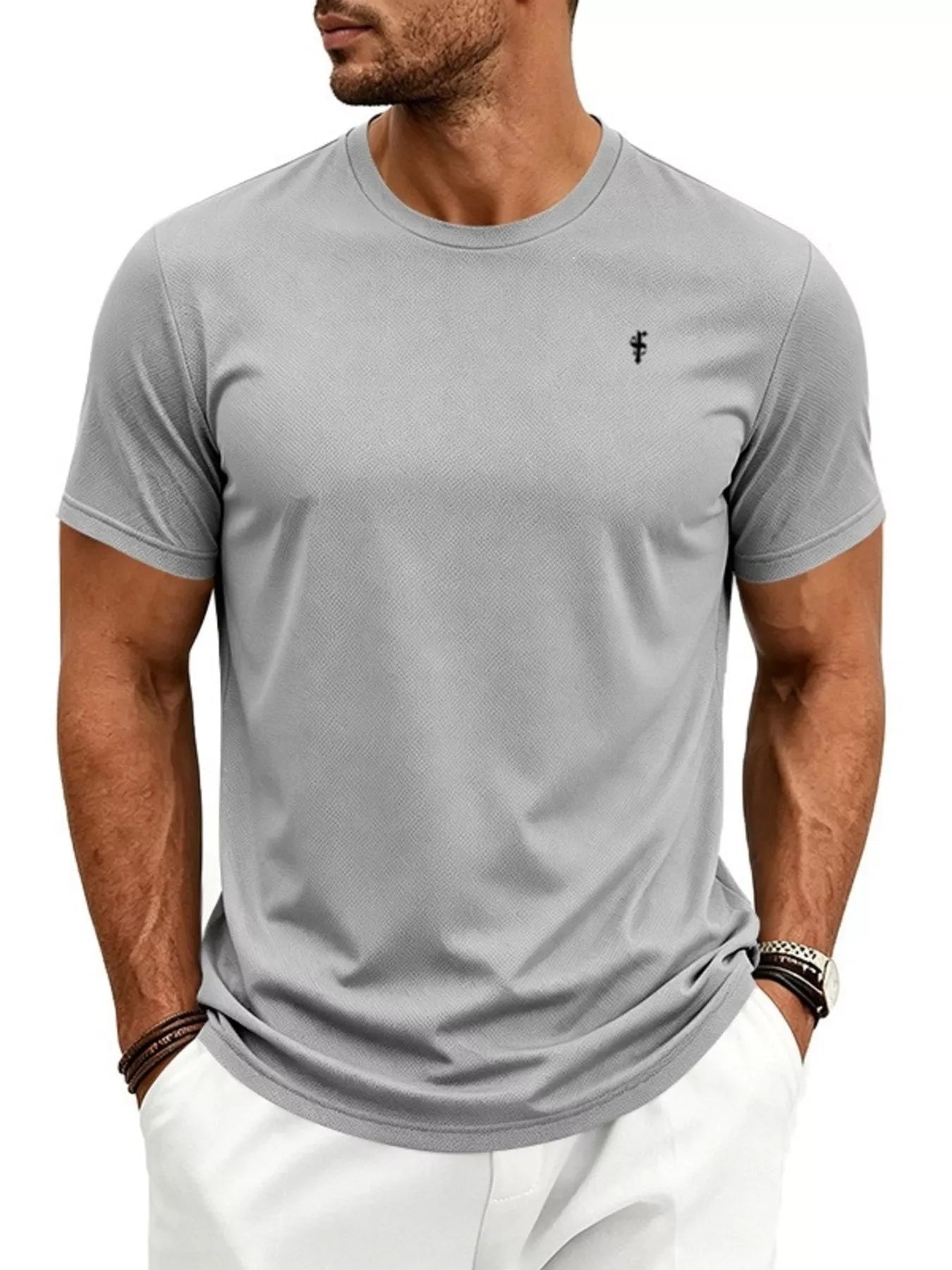 Men's Full Size Classic Fit Crew Neck T-Shirt Plus Size designed for comfort and style at Lookzlike