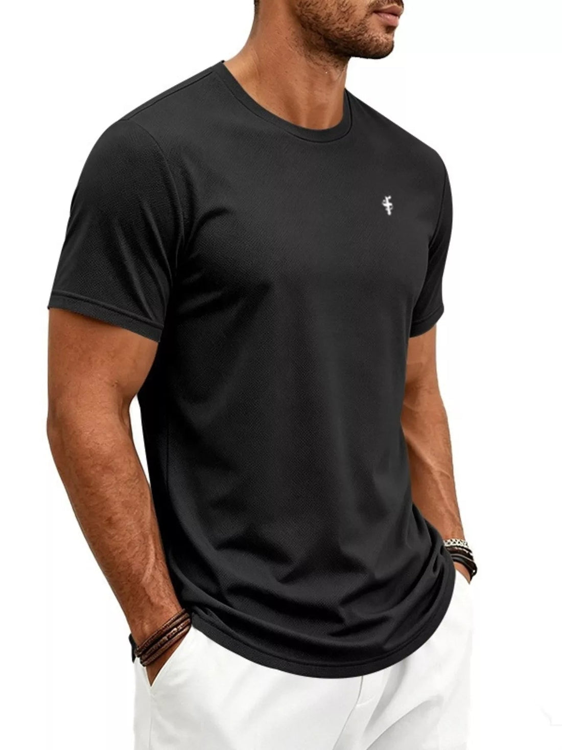 Men's Full Size Classic Fit Crew Neck T-Shirt Plus Size designed for comfort and style at Lookzlike