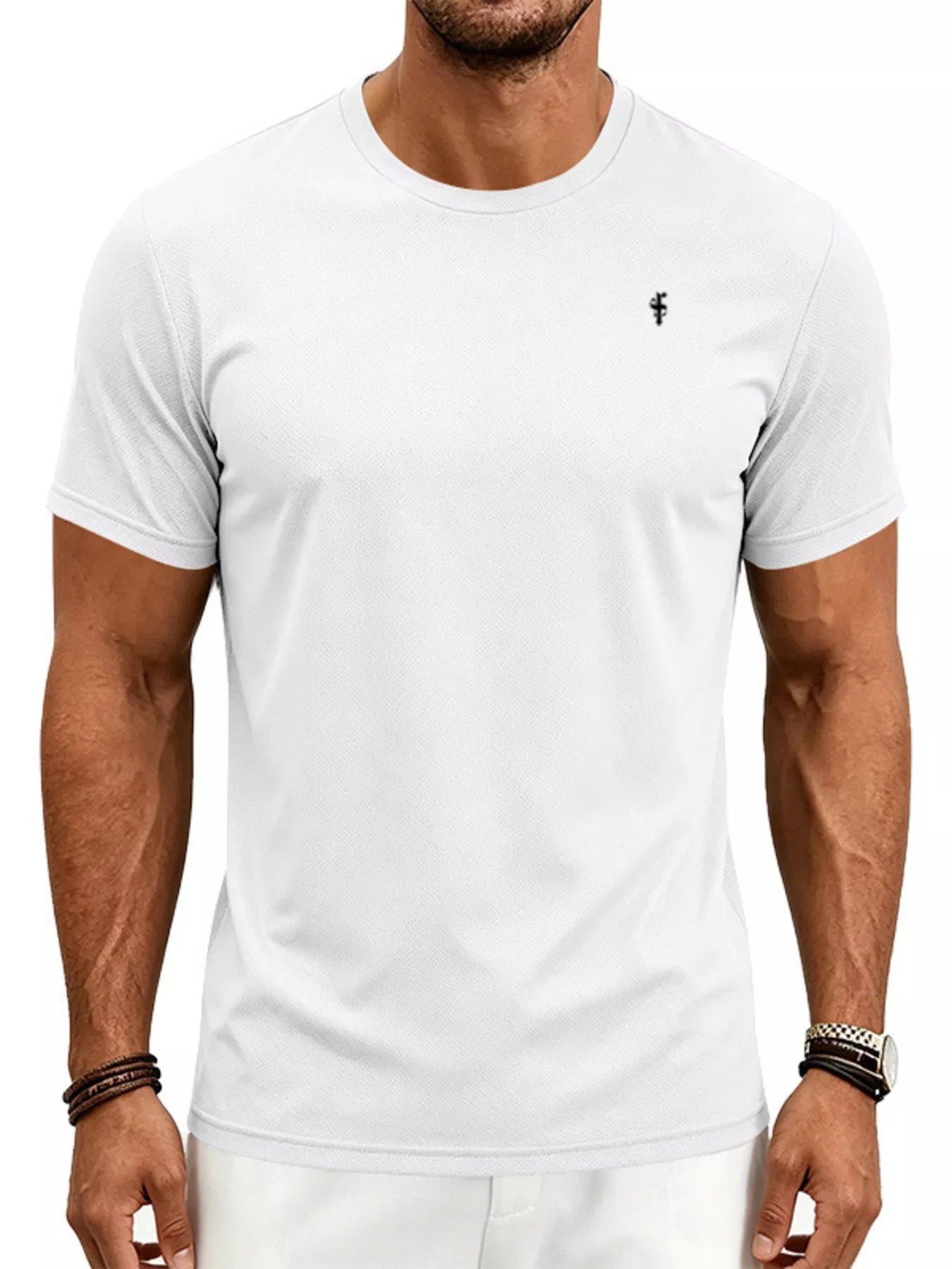 Men's Full Size Classic Fit Crew Neck T-Shirt Plus Size designed for comfort and style at Lookzlike