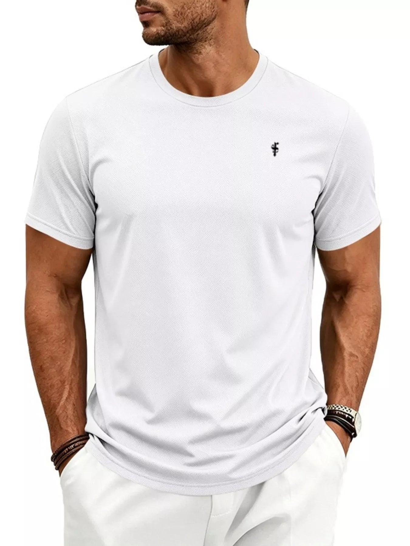 Men's Full Size Classic Fit Crew Neck T-Shirt Plus Size designed for comfort and style at Lookzlike