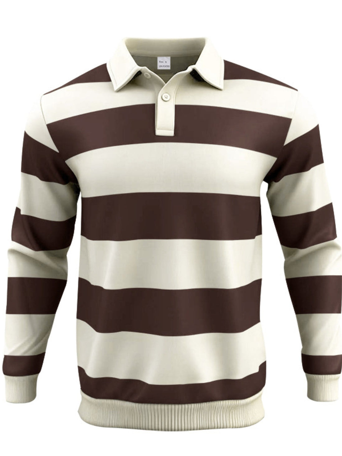 Men's Full Size Classic Striped Long-Sleeve Polo Plus Size designed for comfort and style at Lookzlike