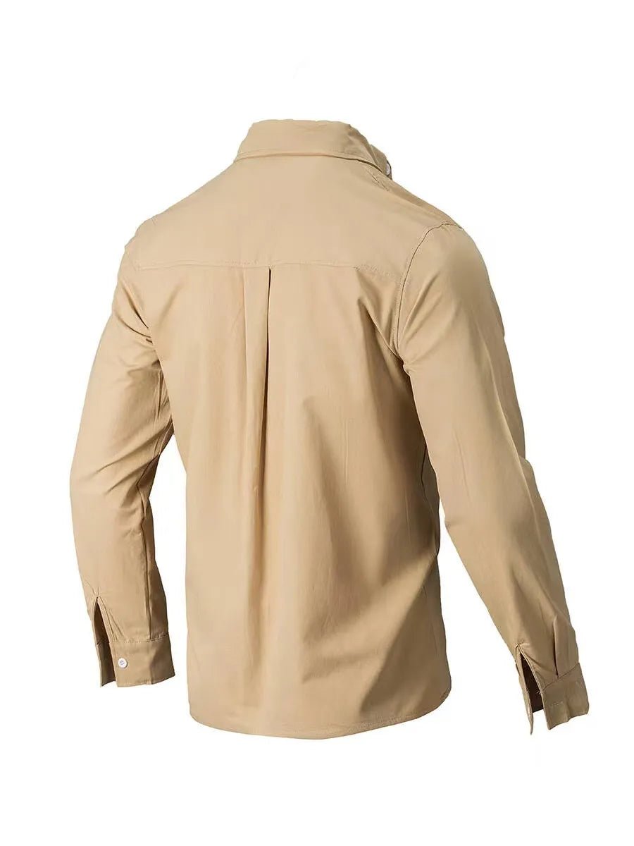 Men's Full Size Collared Neck Button Down Shirt Plus Size - Lookzlike