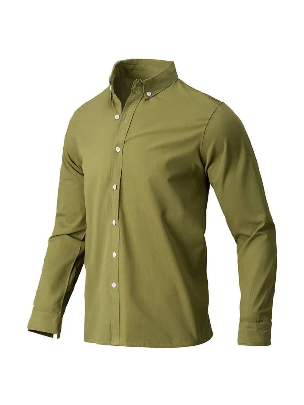 Men's Full Size Collared Neck Button Down Shirt Plus Size - Lookzlike