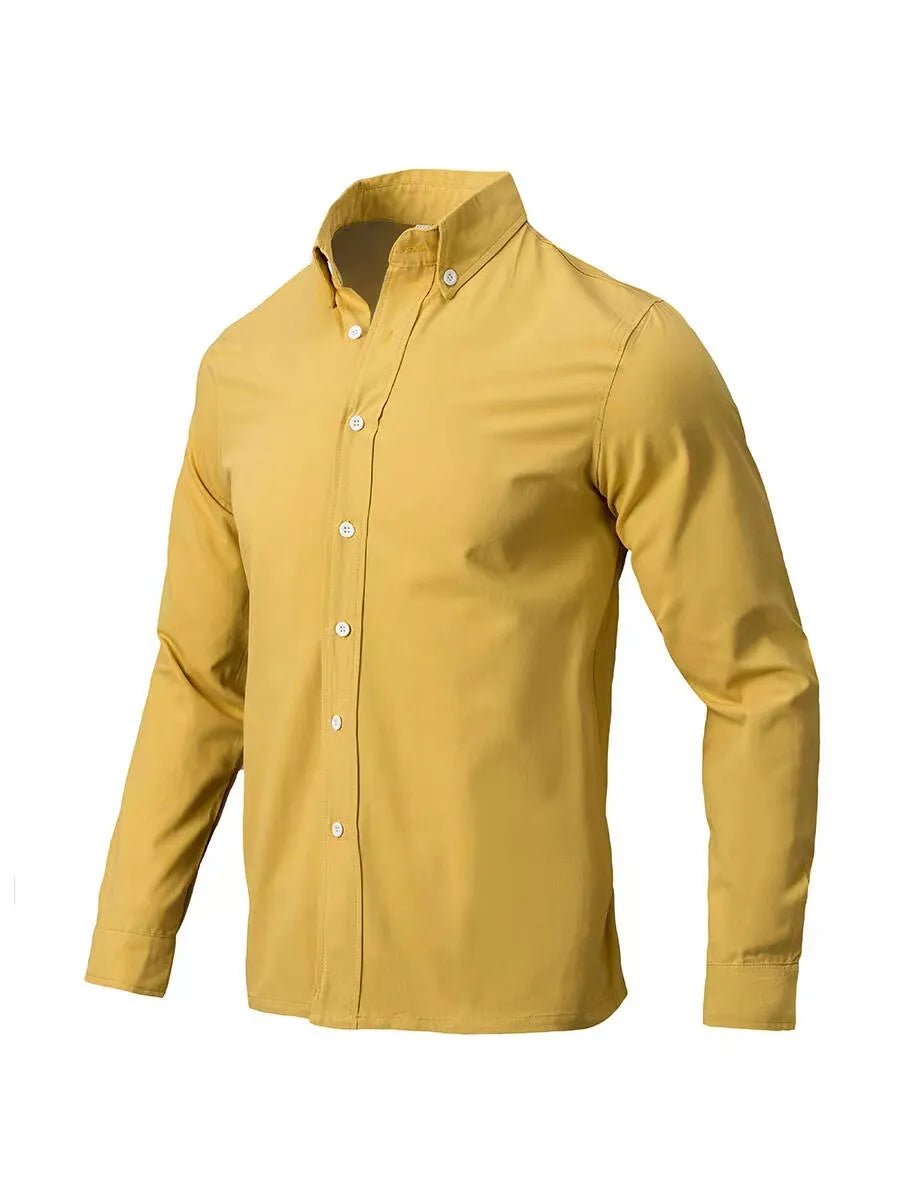 Men's Full Size Collared Neck Button Down Shirt Plus Size - Lookzlike