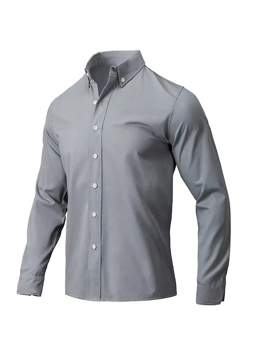 Men's Full Size Collared Neck Button Down Shirt Plus Size - Lookzlike