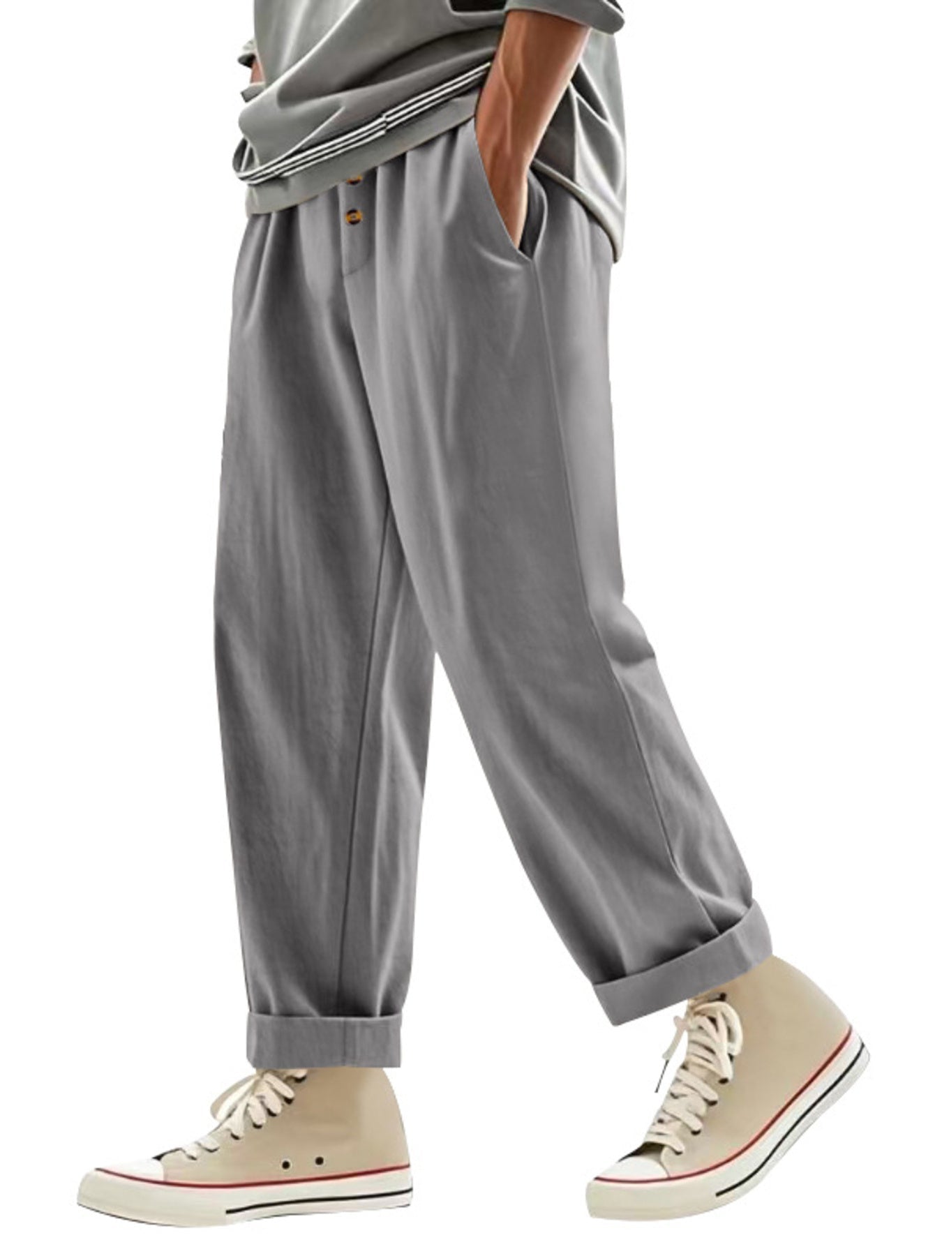 Men's Full Size Drawstring Loose Fit Pants Plus Size designed for comfort and style at Lookzlike