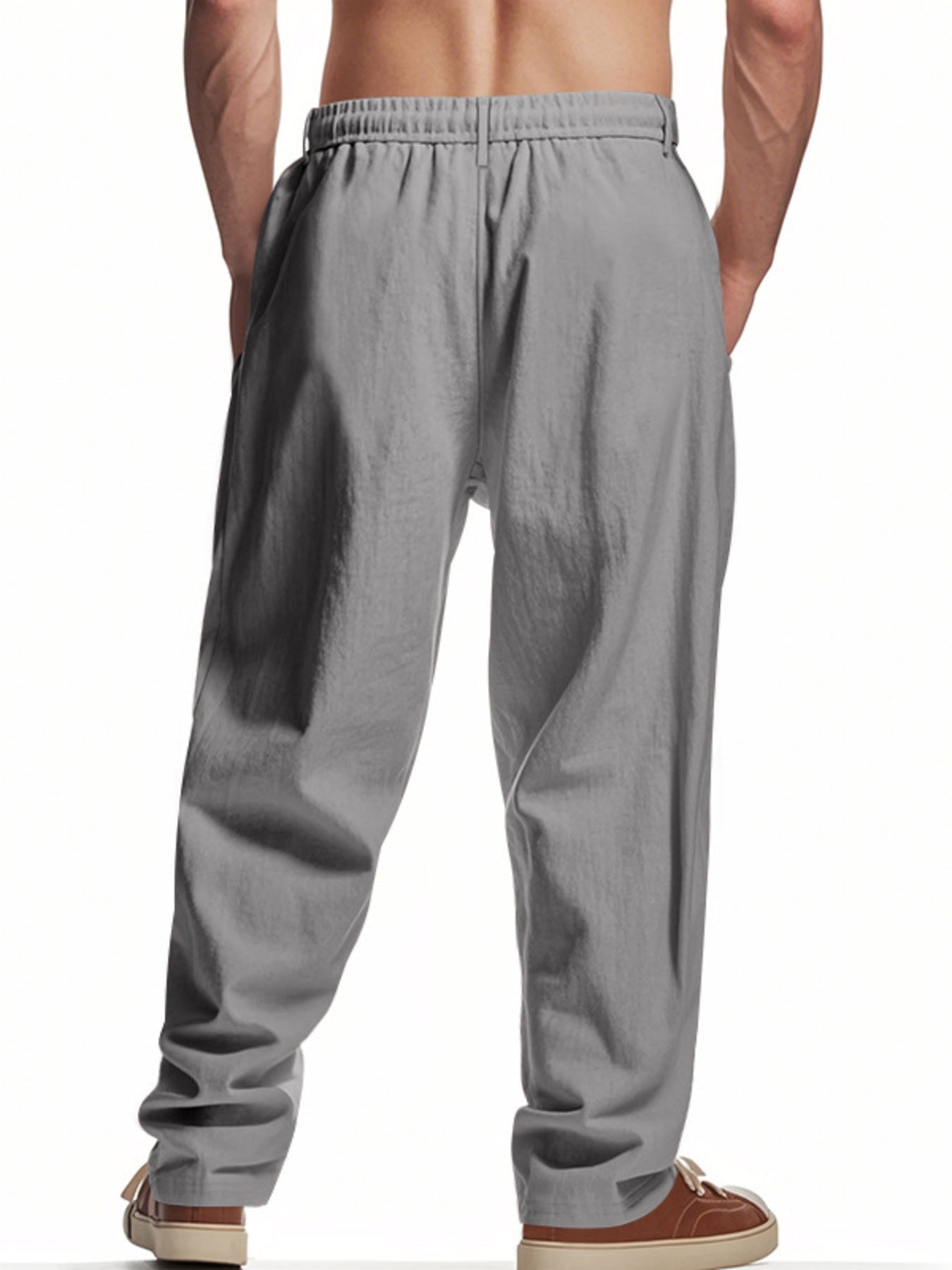 Men's Full Size Drawstring Loose Fit Pants Plus Size designed for comfort and style at Lookzlike