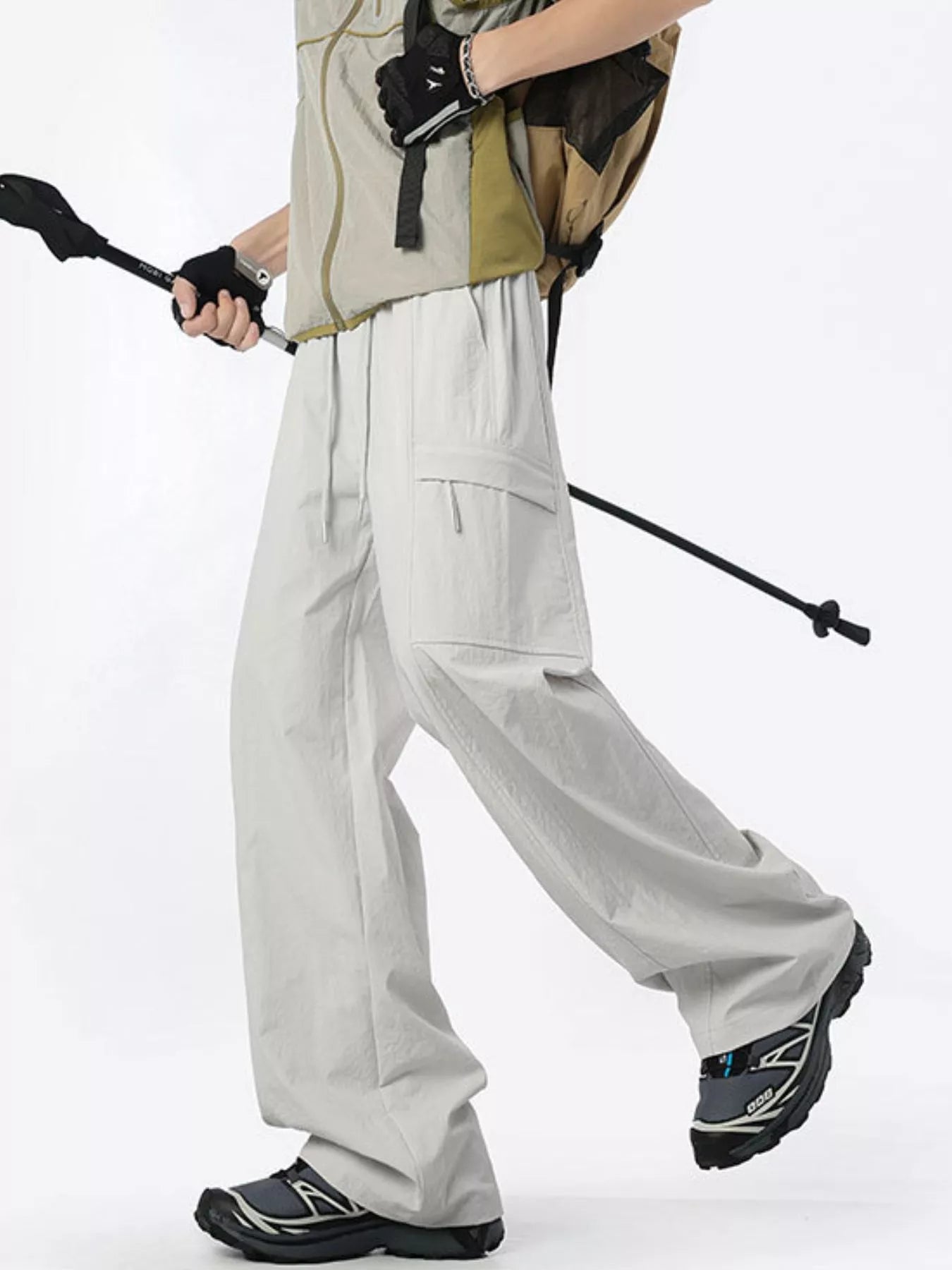 Men's Full Size Drawstring Wide Leg Pants Plus Size designed for comfort and style at Lookzlike