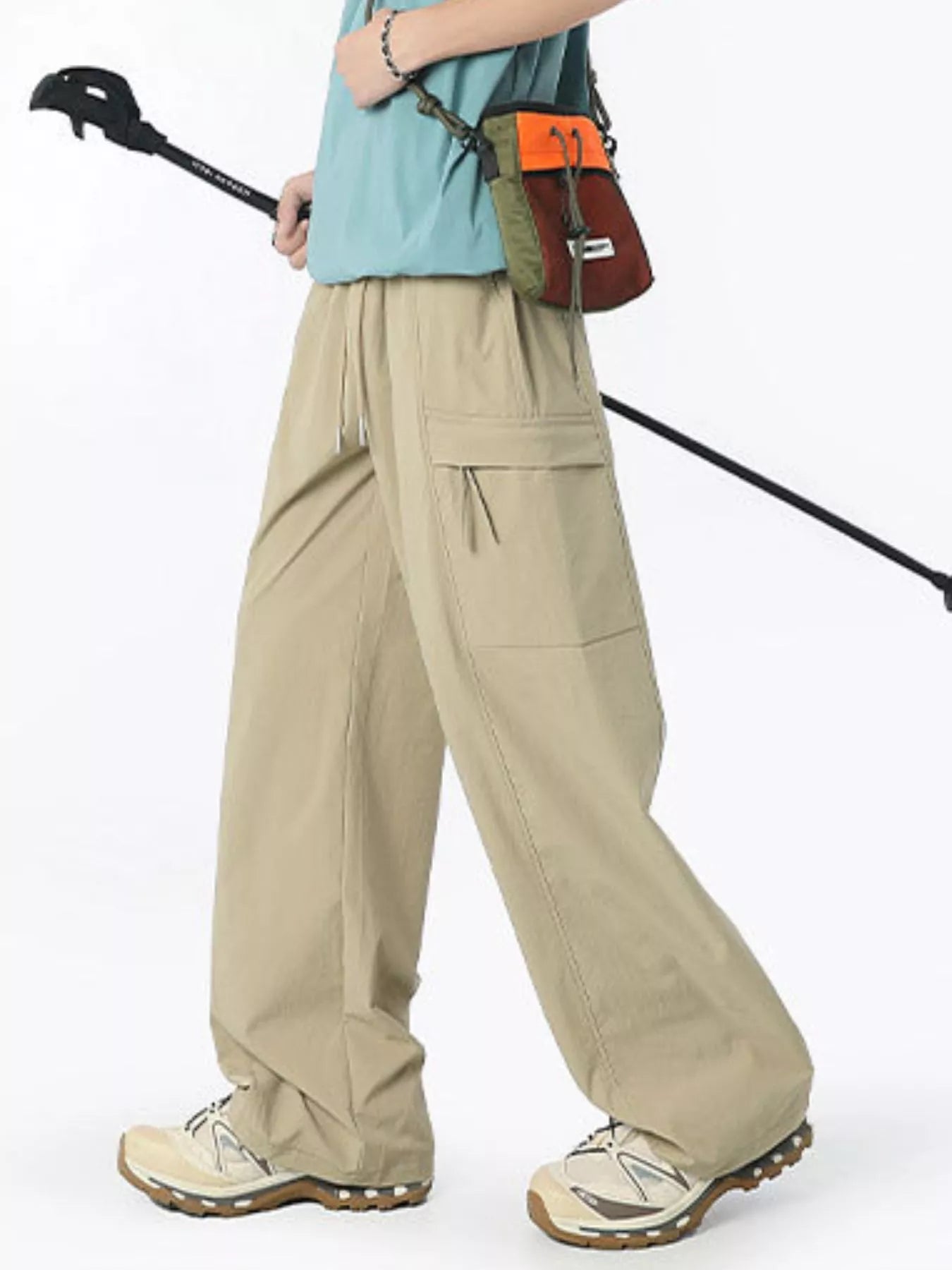 Men's Full Size Drawstring Wide Leg Pants Plus Size designed for comfort and style at Lookzlike