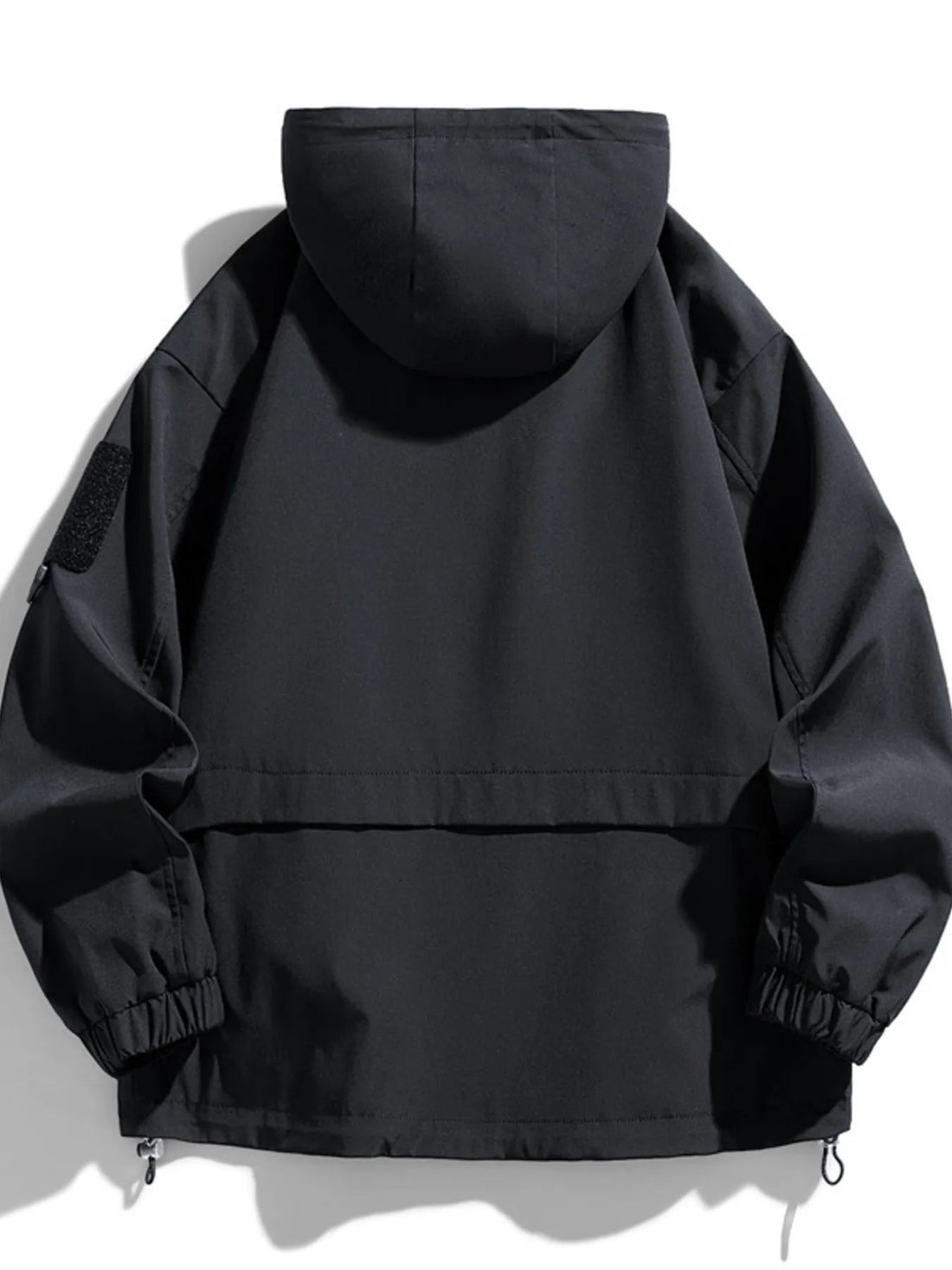 Men's Full Size Hooded Multi - Pocket Windproof Jacket Plus Size designed for comfort and style at Lookzlike