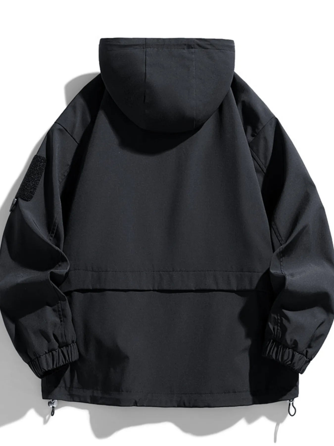 Men's Full Size Hooded Multi - Pocket Windproof Jacket Plus Size designed for comfort and style at Lookzlike