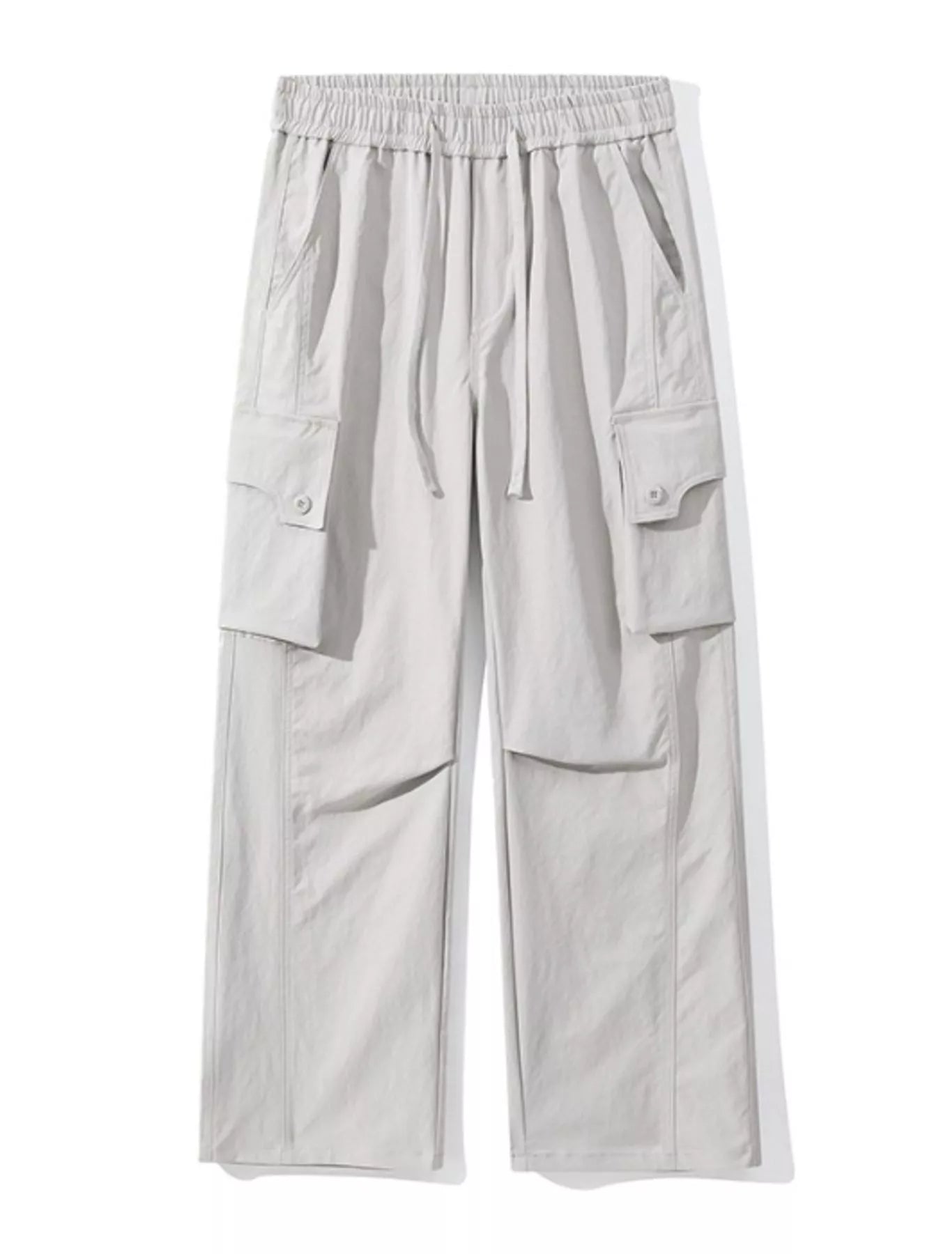 Men's Full Size Loose Fit Multi - Pocket Cargo Pants Plus Size designed for comfort and style at Lookzlike