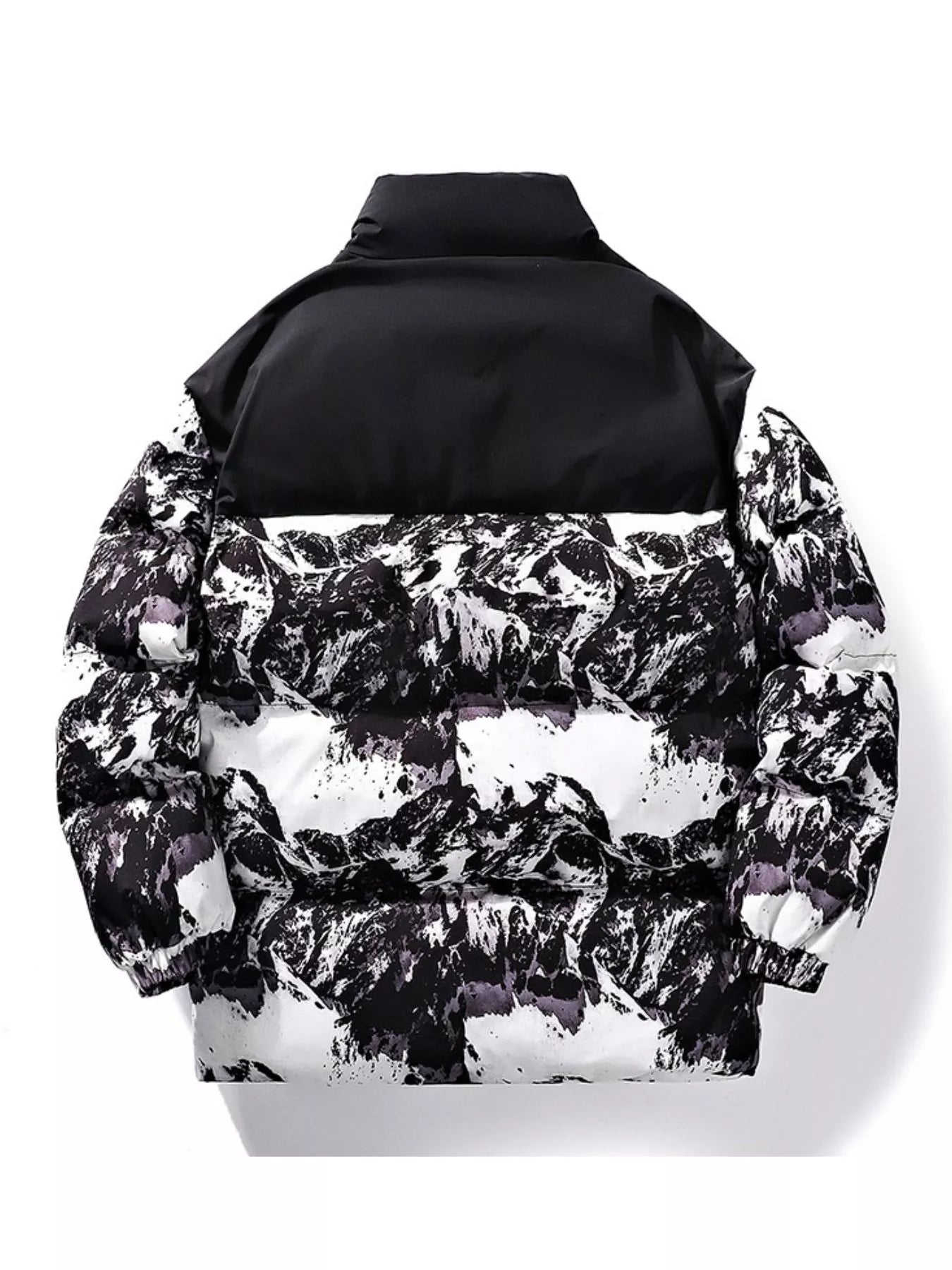 Men's Full Size Printed Padded Winter Coat Plus Size designed for comfort and style at Lookzlike