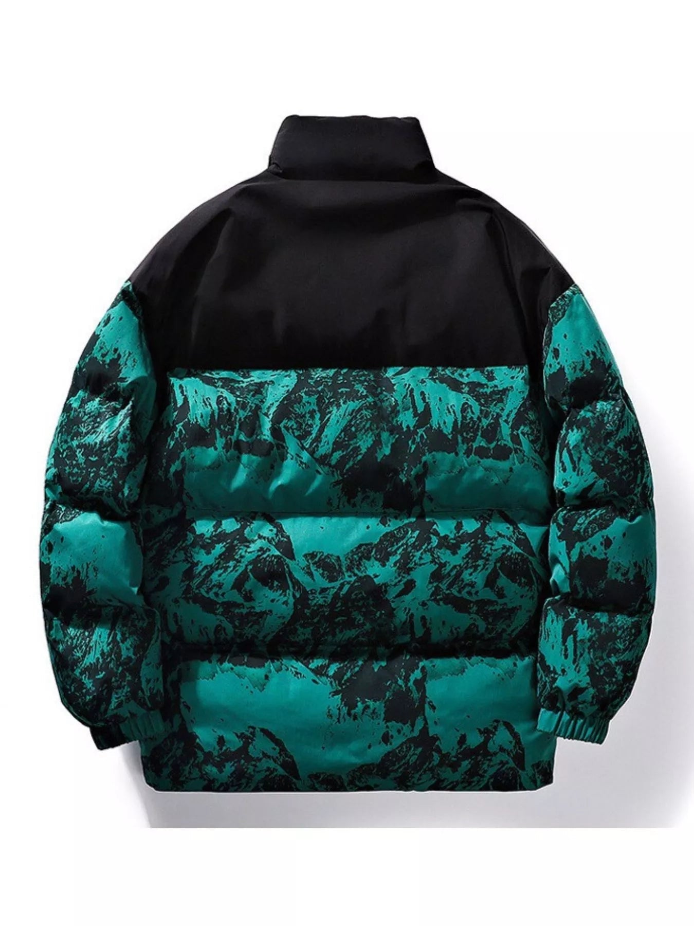 Men's Full Size Printed Padded Winter Coat Plus Size designed for comfort and style at Lookzlike