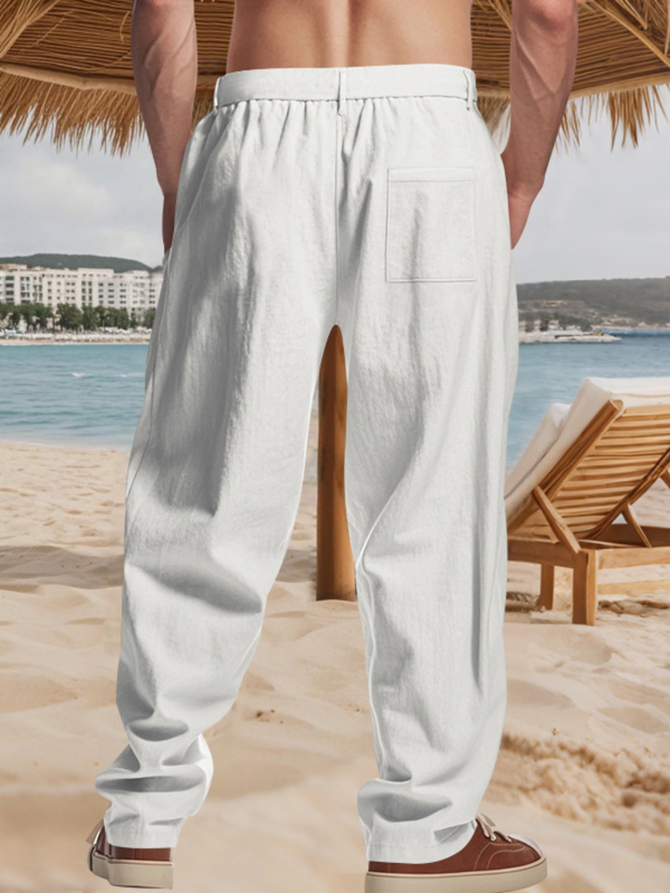 Men's Full Size Relaxed Fit Pleated Pants Plus Size designed for comfort and style at Lookzlike