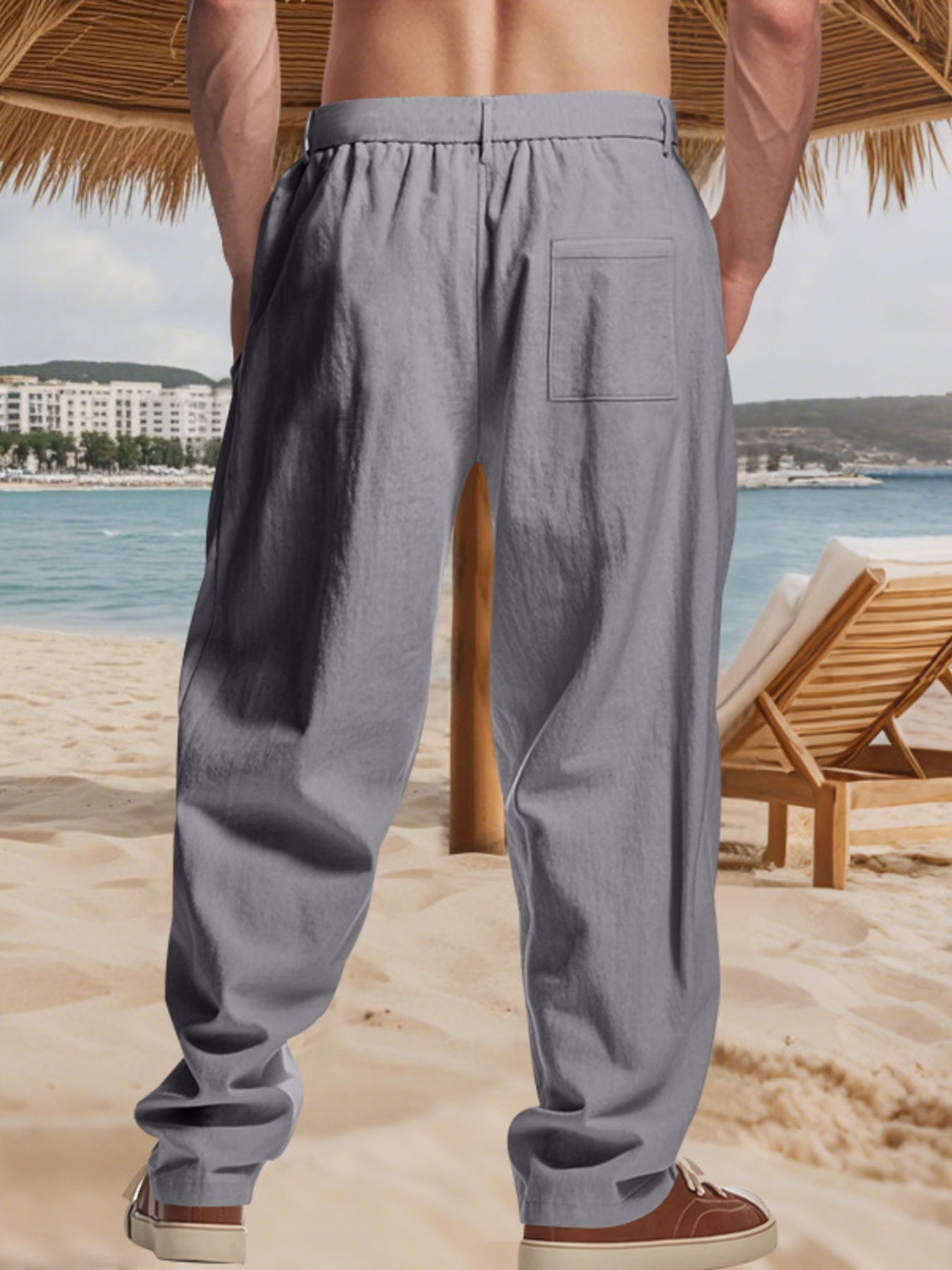 Men's Full Size Relaxed Fit Pleated Pants Plus Size designed for comfort and style at Lookzlike