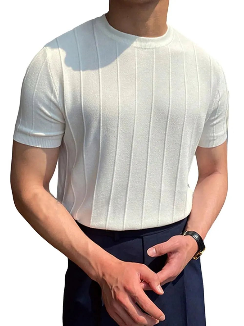 Men's Full Size Round Neck Short Sleeve T-Shirt Plus Size - Lookzlike
