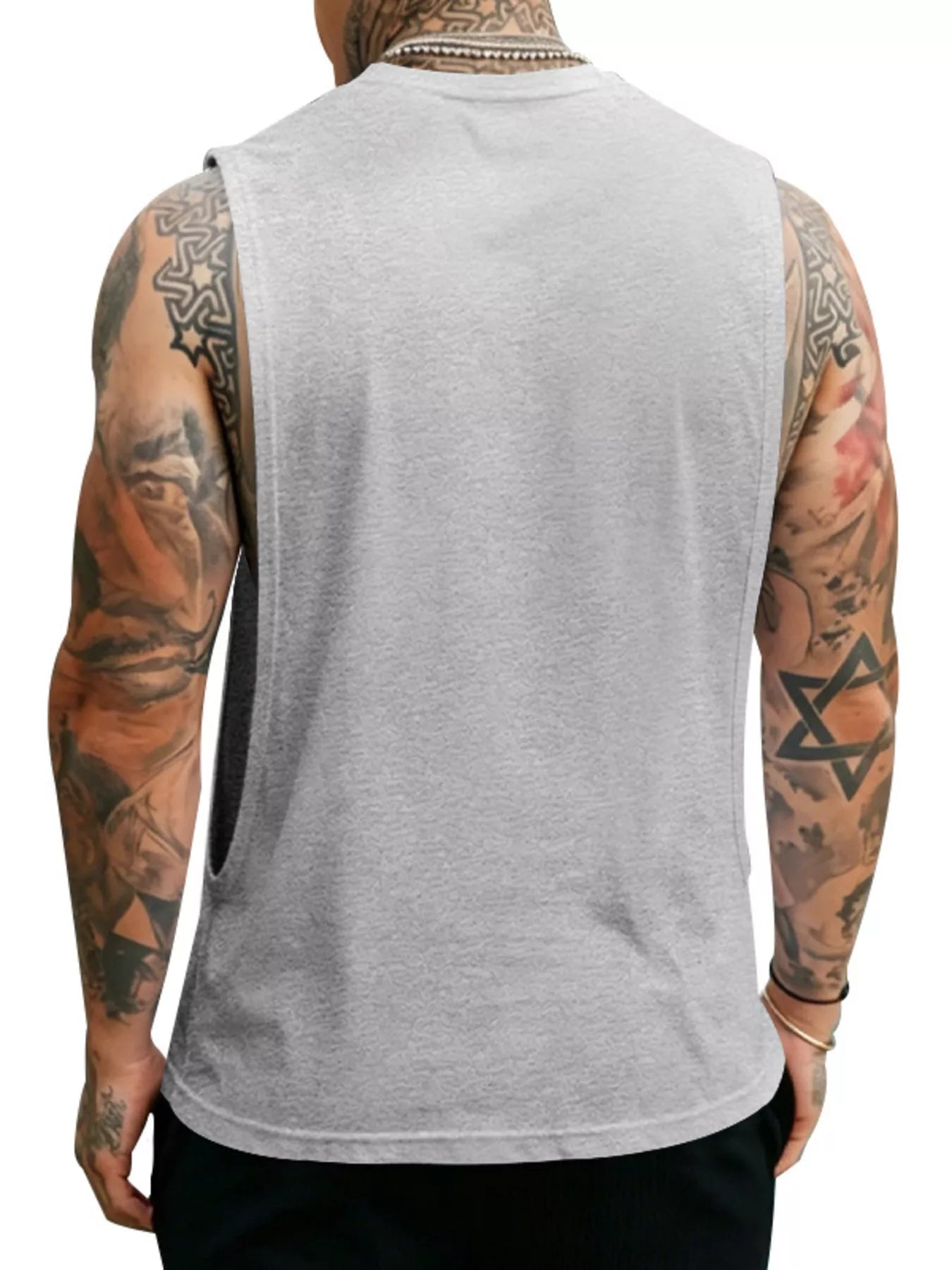 Men's Full Size Round Neck Tank Top Plus Size designed for comfort and style at Lookzlike