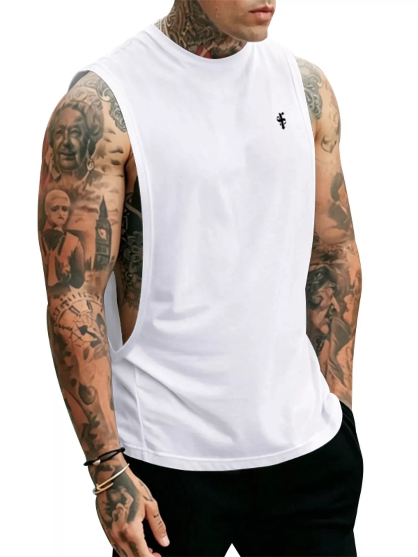 Men's Full Size Round Neck Tank Top Plus Size designed for comfort and style at Lookzlike