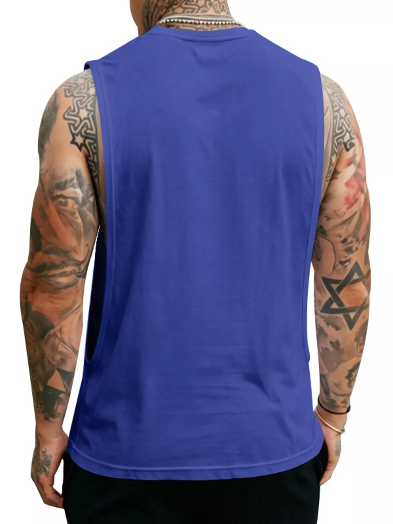 Men's Full Size Round Neck Tank Top Plus Size designed for comfort and style at Lookzlike