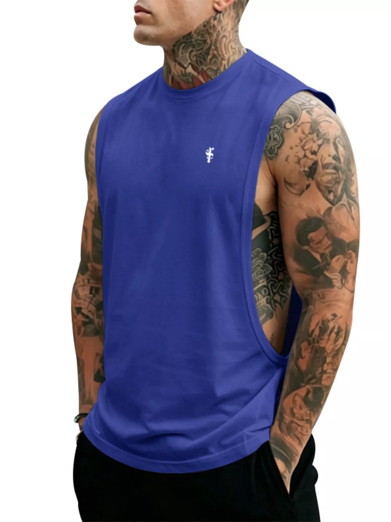 Men's Full Size Round Neck Tank Top Plus Size designed for comfort and style at Lookzlike