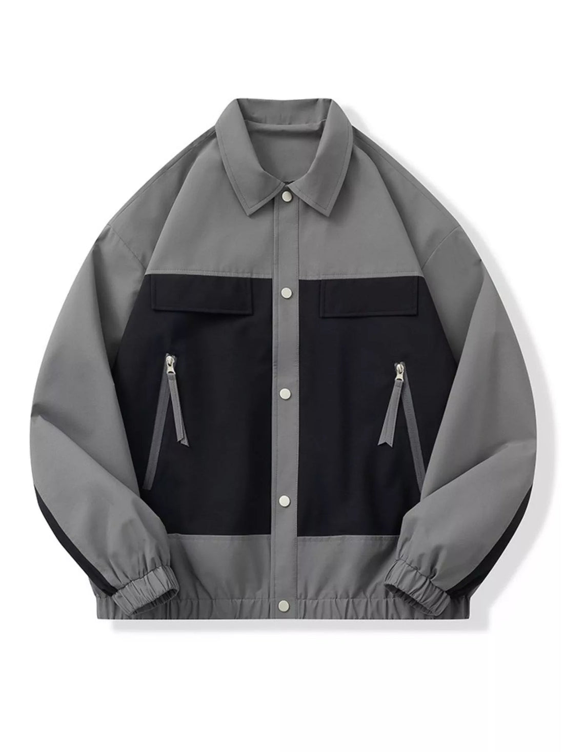 Men's Full Size Snap Down Long Sleeve Jacket Plus Size designed for comfort and style at Lookzlike
