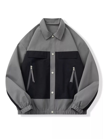 Men's Full Size Snap Down Long Sleeve Jacket Plus Size designed for comfort and style at Lookzlike