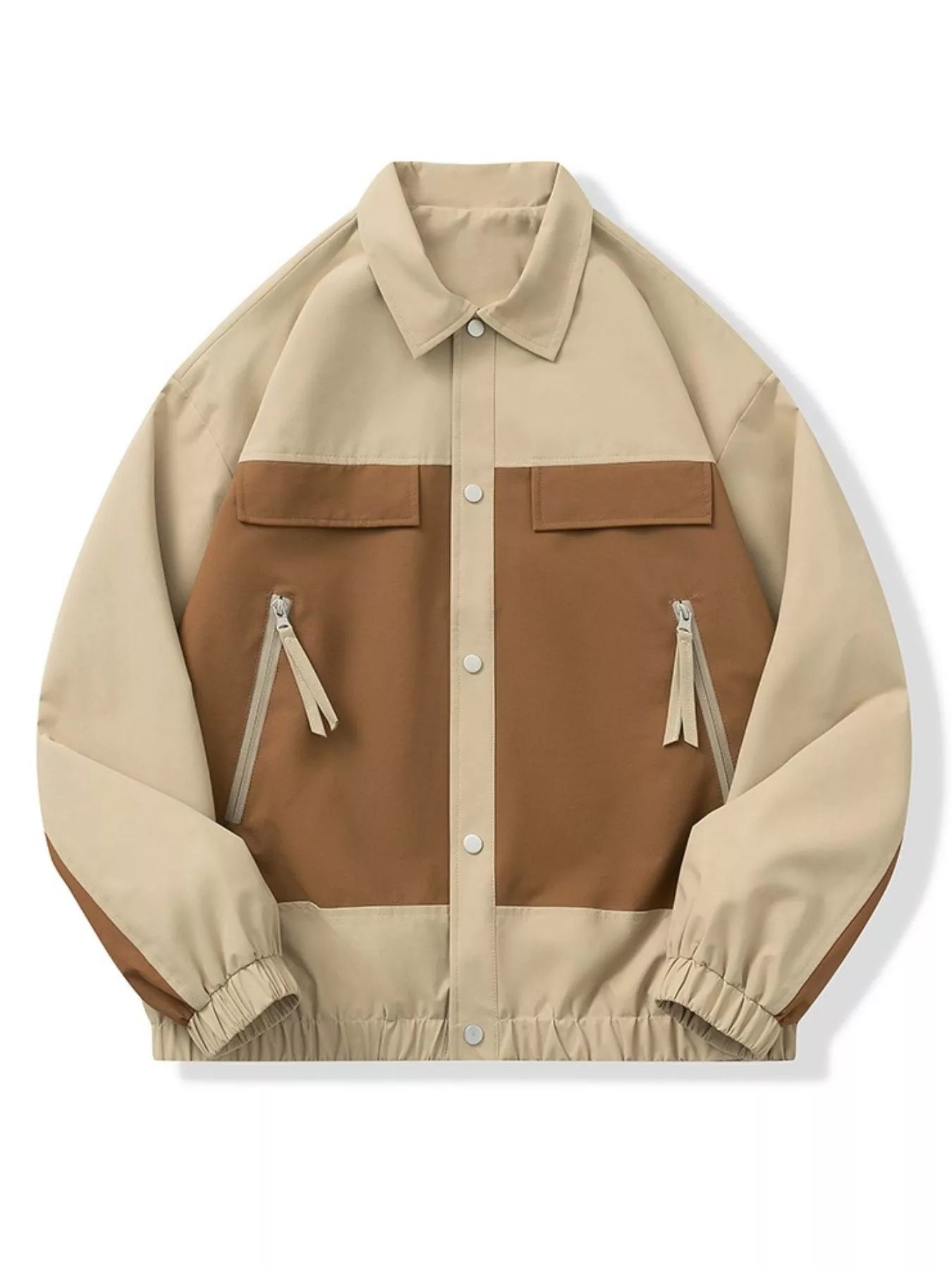 Men's Full Size Snap Down Long Sleeve Jacket Plus Size designed for comfort and style at Lookzlike