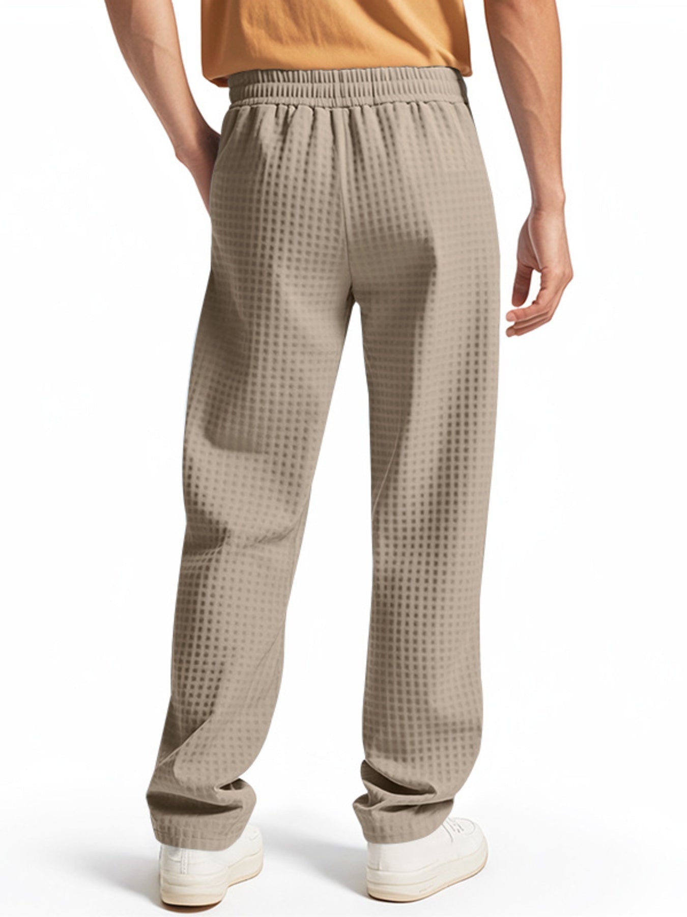 Men's Full Size Textured Drawstring Casual Pants Plus Size designed for comfort and style at Lookzlike