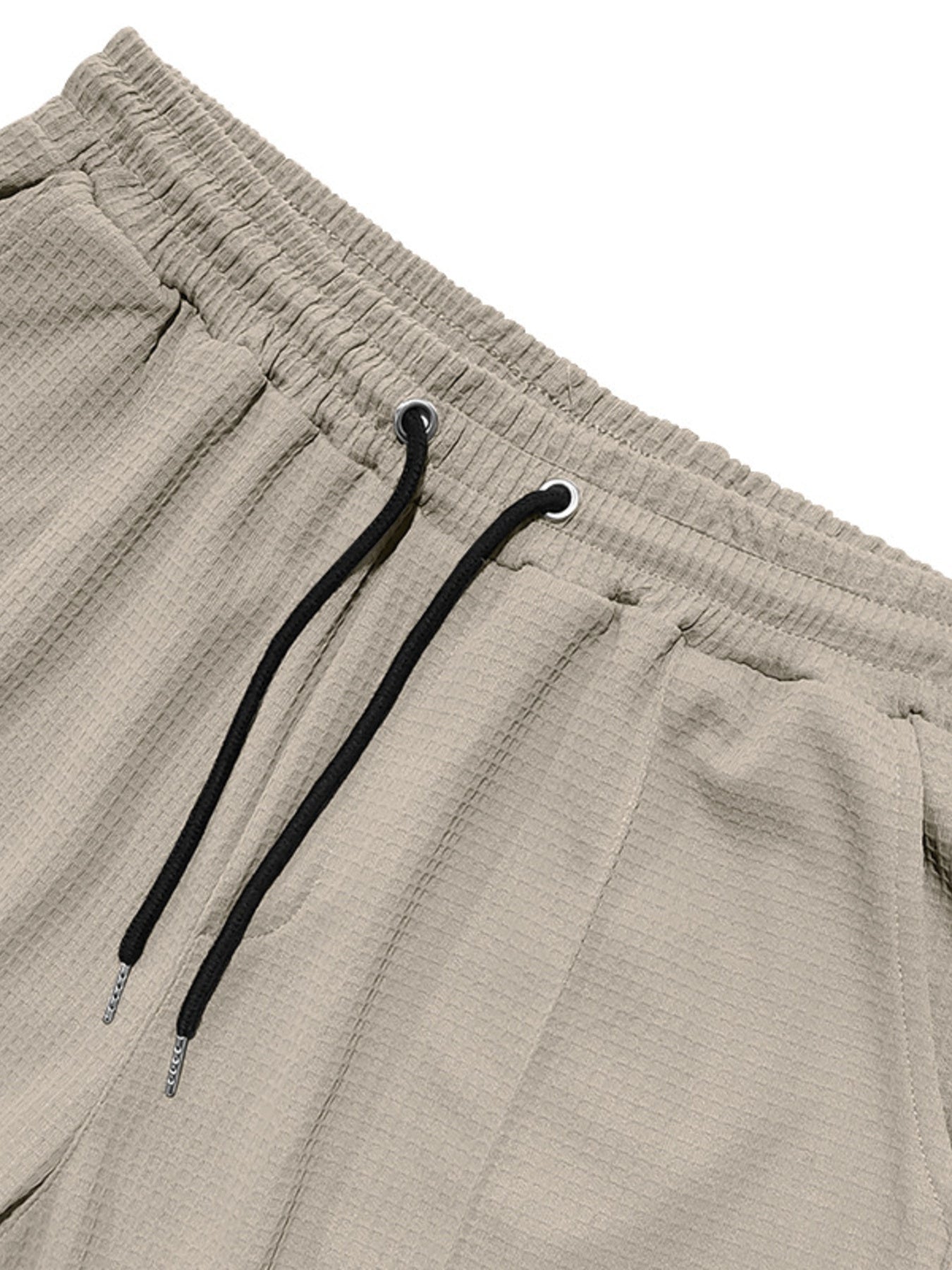 Men's Full Size Textured Drawstring Casual Pants Plus Size designed for comfort and style at Lookzlike