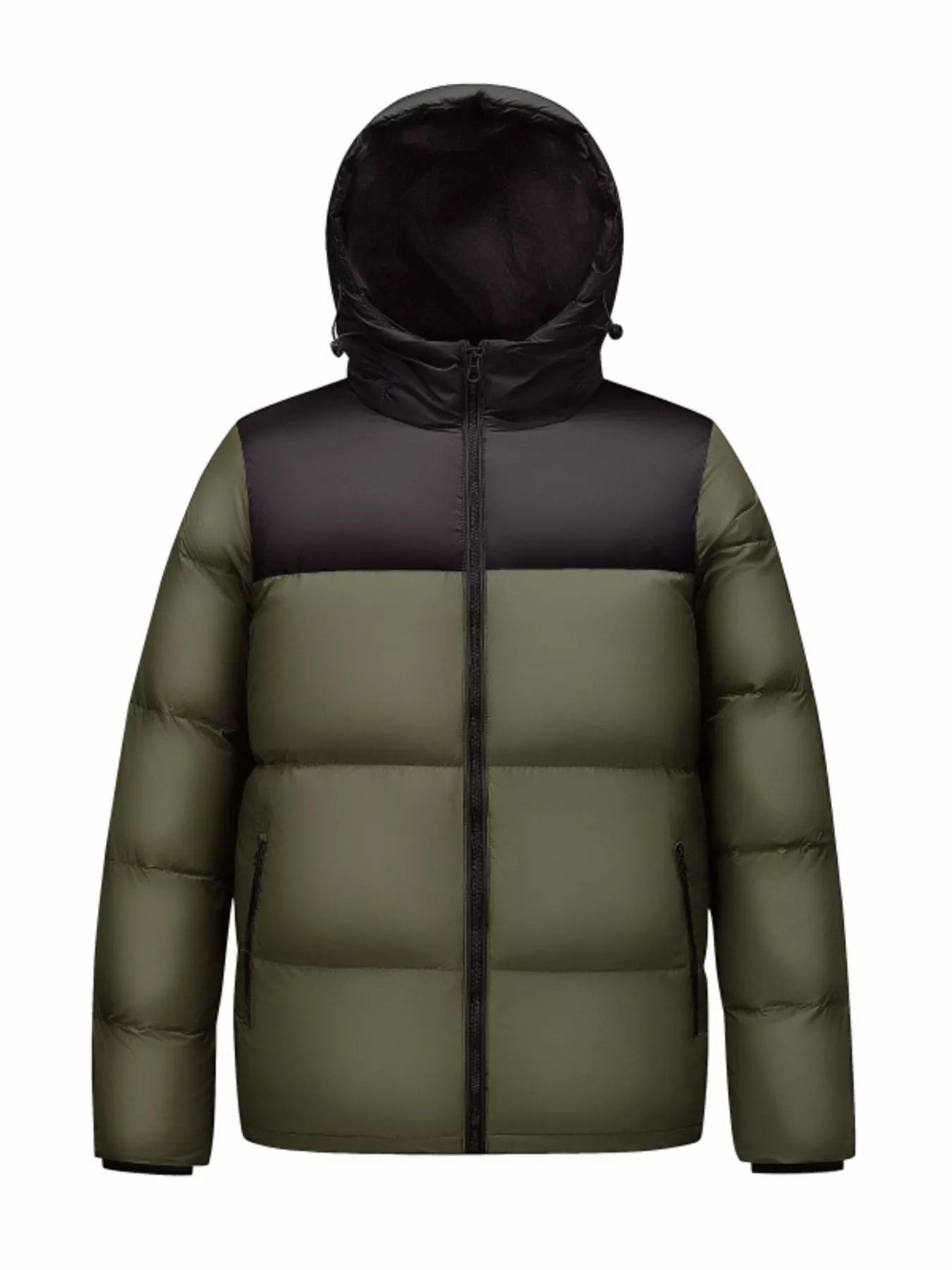 Men's Full Size Warm Padded Hooded Puffer Jacket Plus Size designed for comfort and style at Lookzlike