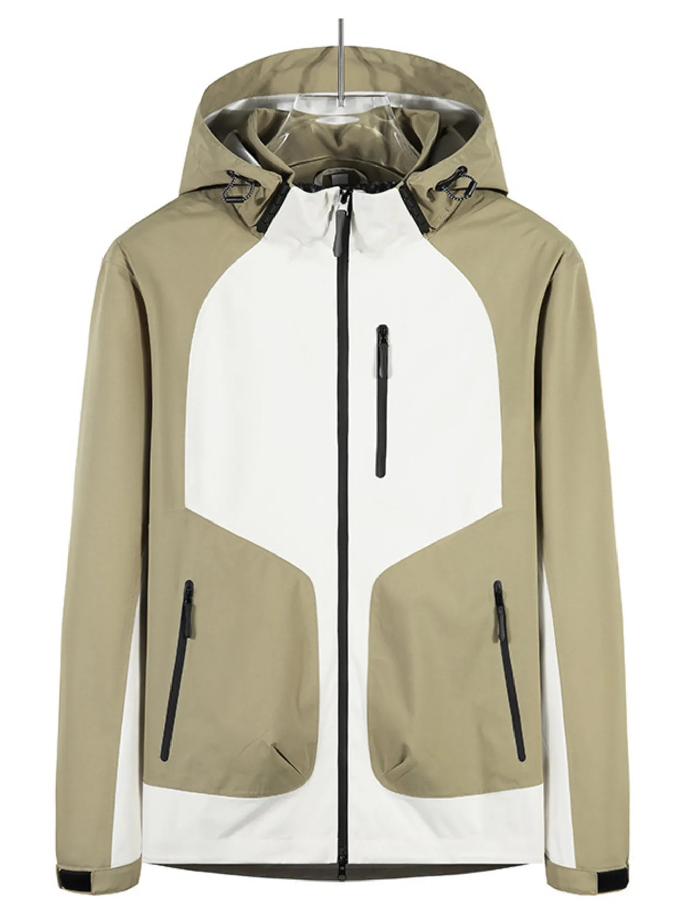 Men's Full Size Waterproof Hooded Outdoor Jacket Plus Size designed for comfort and style at Lookzlike