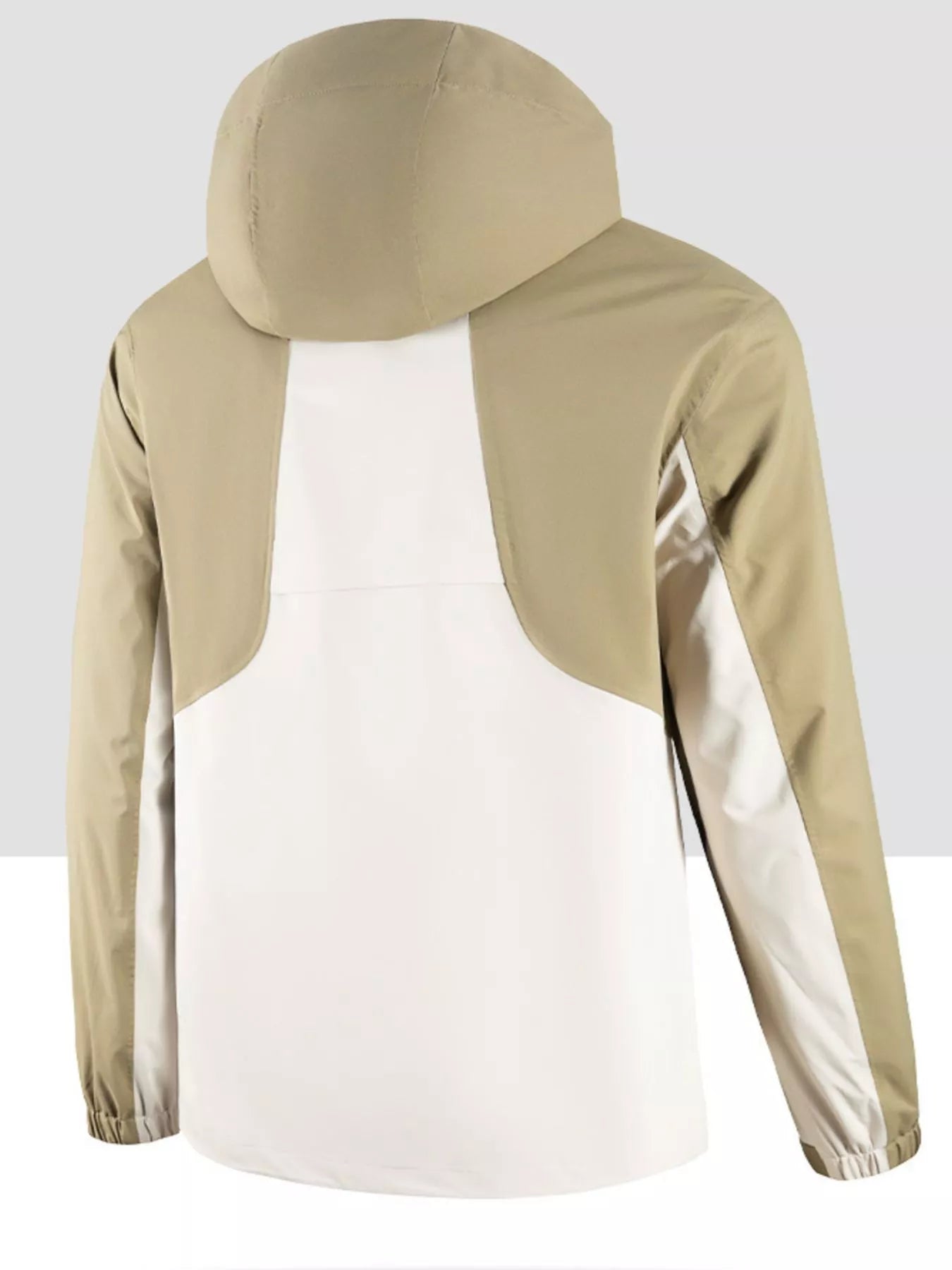 Men's Full Size Waterproof Hooded Outdoor Jacket Plus Size designed for comfort and style at Lookzlike