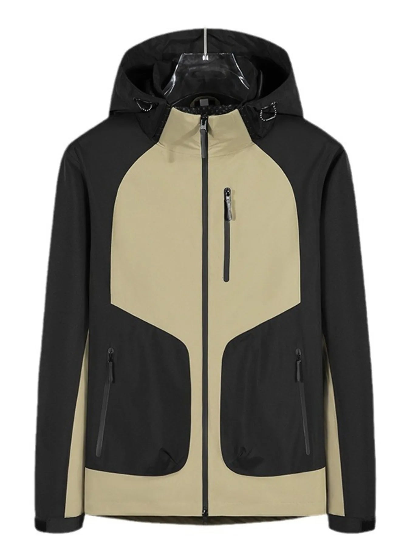 Men's Full Size Waterproof Hooded Outdoor Jacket Plus Size designed for comfort and style at Lookzlike