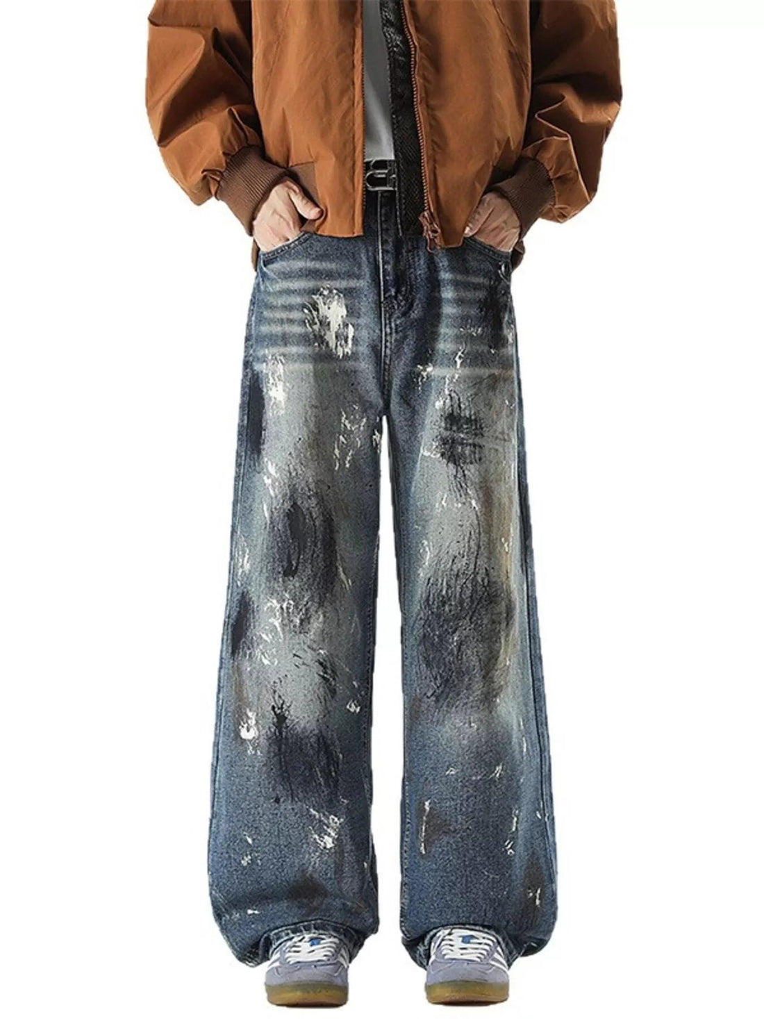 Men's Full Size Wide Leg Jeans Plus Size designed for comfort and style at Lookzlike