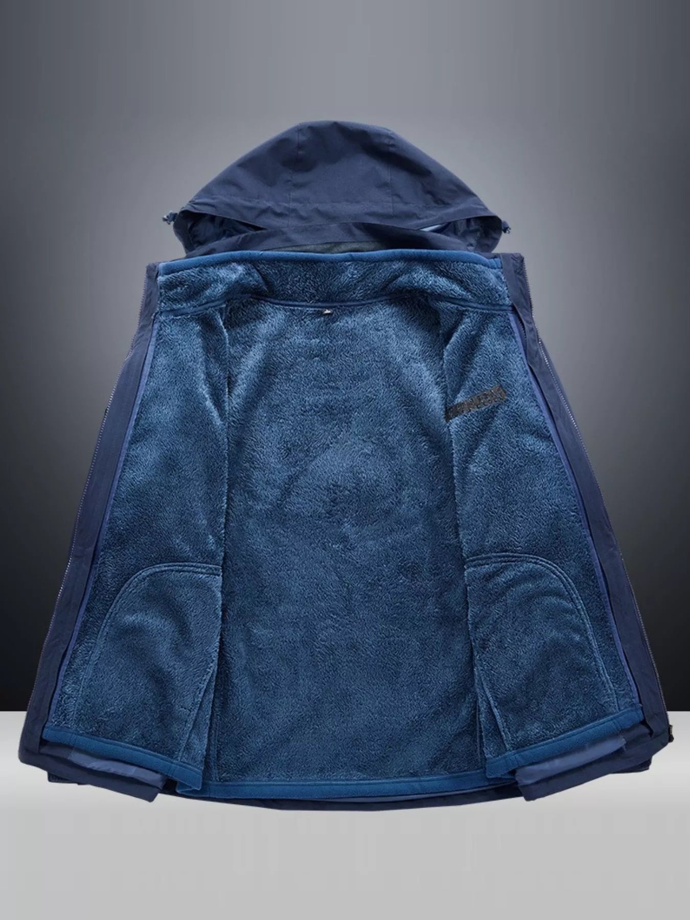 Men's Full Size Windproof Zip Up Hooded Jacket Plus Size designed for comfort and style at Lookzlike