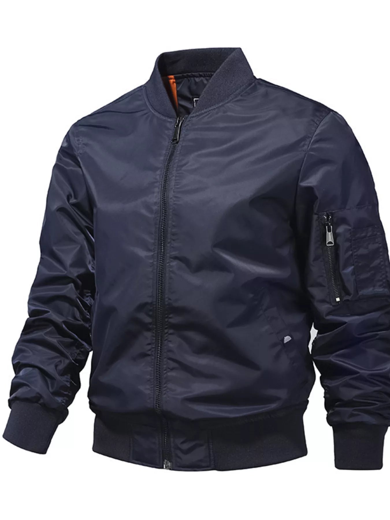 Men's Full Size Zip Up Long Sleeve Jacket Plus Size designed for comfort and style at Lookzlike