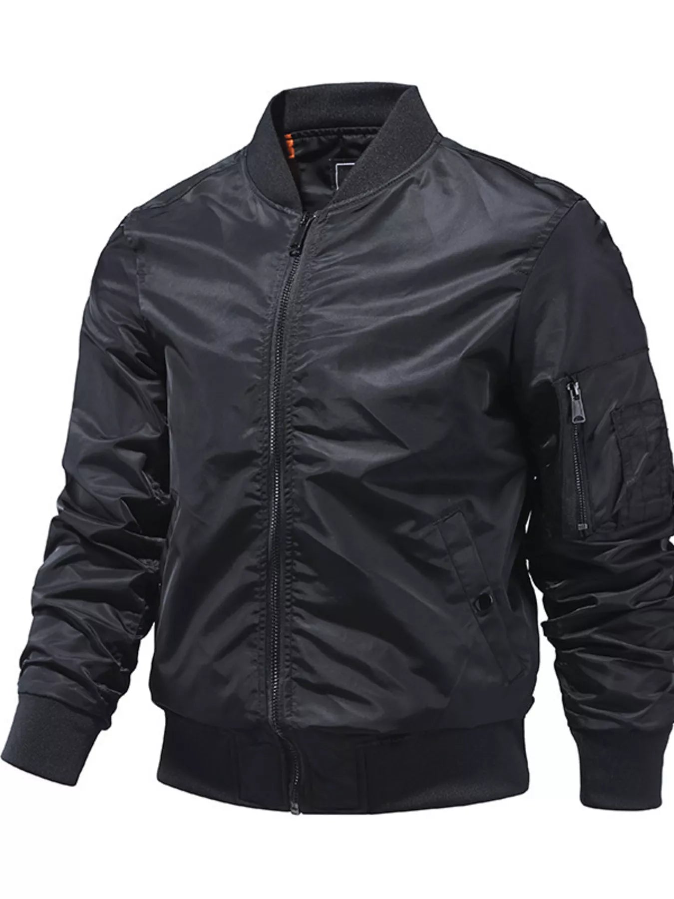 Men's Full Size Zip Up Long Sleeve Jacket Plus Size designed for comfort and style at Lookzlike